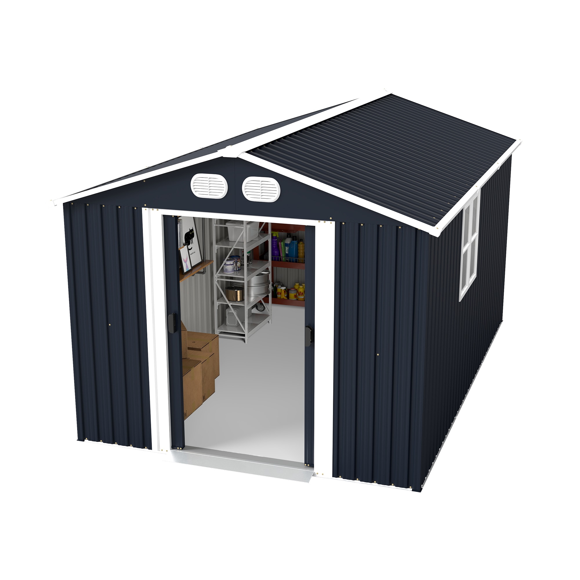 Clihome CL-WC5424GY Metal-Storage-Buildings-Sheds - View #3