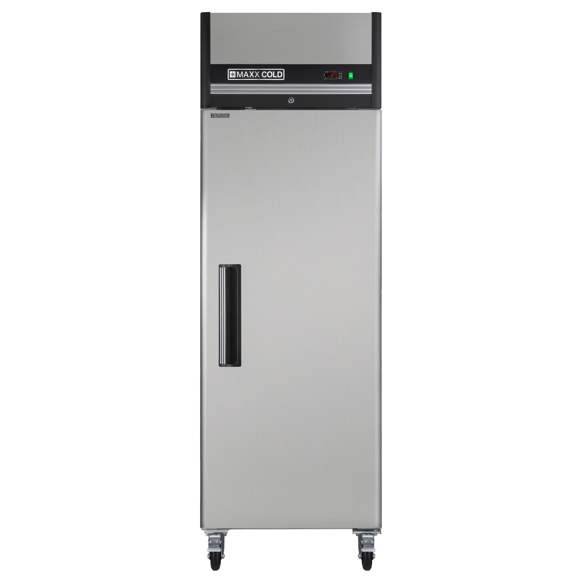 Maxx Cold Single Glass Door Ice Merchandiser Freezer, 27 in.W, 23 Cu. ft. Storage Capacity, in White MXM1-23FHC-ICE