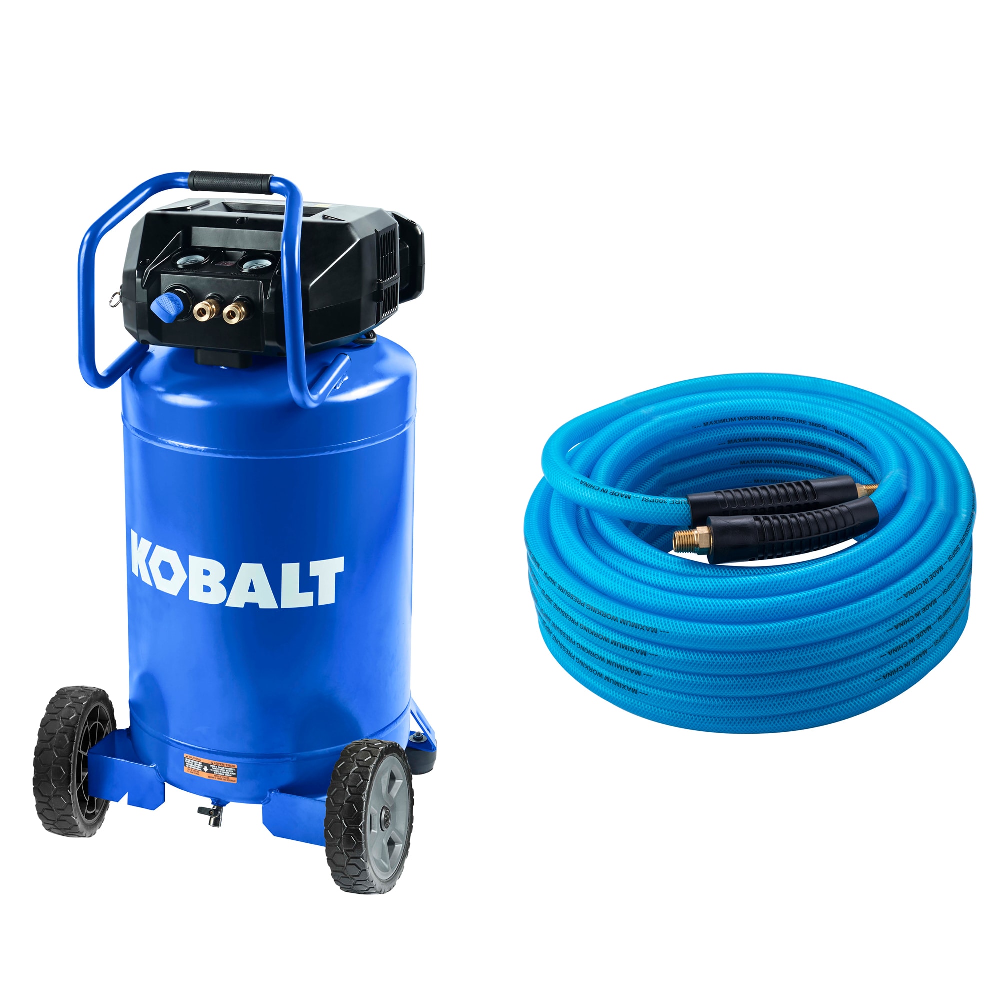 Kobalt 20-Gal Compressor and 3/8-IN x 50-FT Triple Hybrid Hose