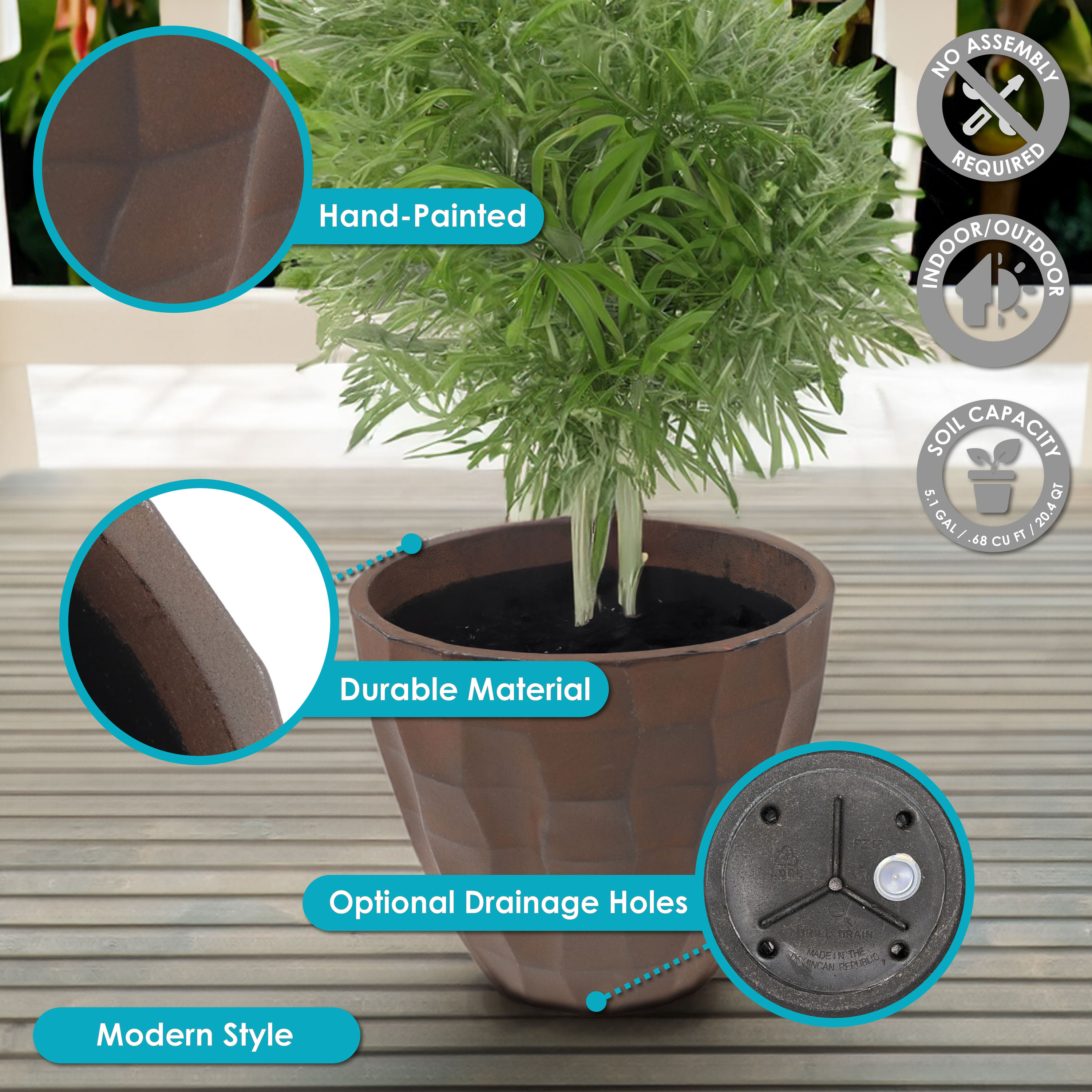Sunnydaze Decor DG-946-4PK Planter-Window-Box - View #4