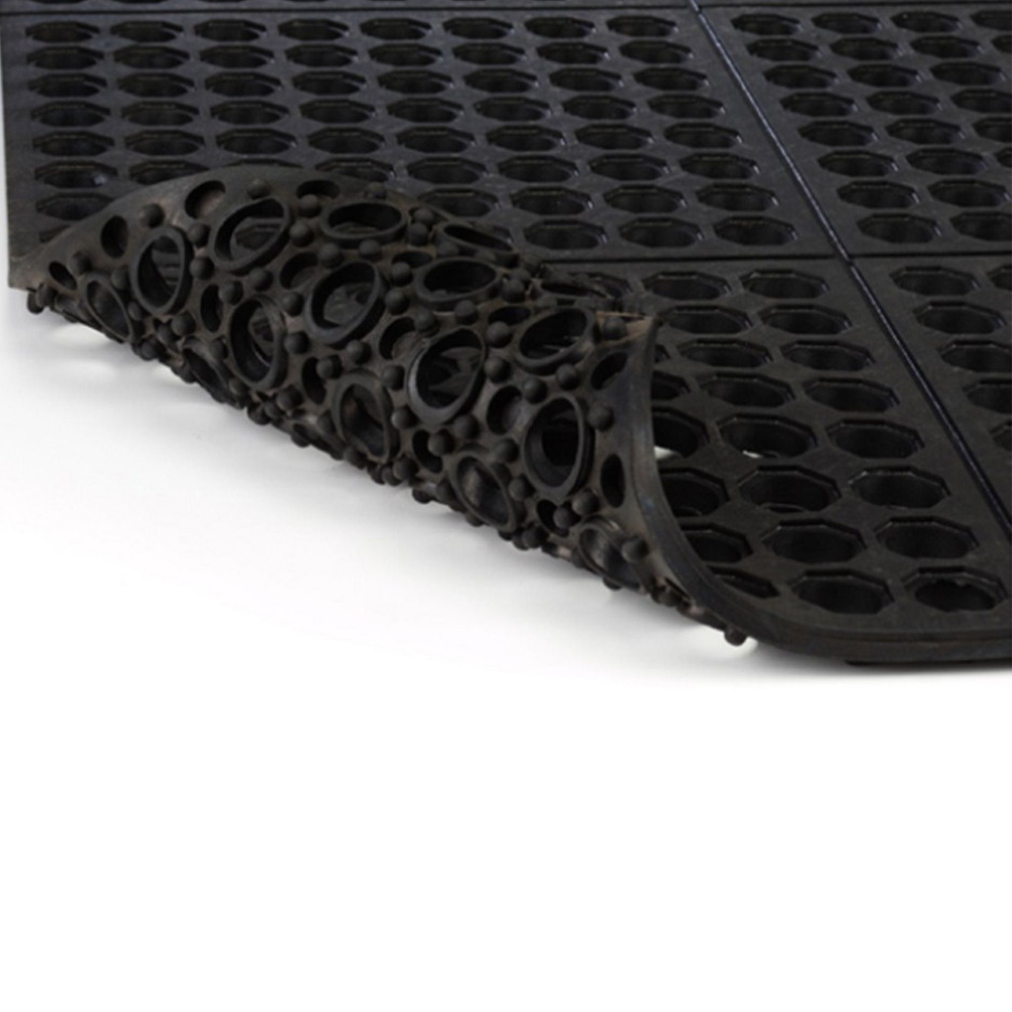 Matter Surfaces 3 Ft X 3 Ft Black Rubber Square Indoor Anti Fatigue Mat In The Mats Department 