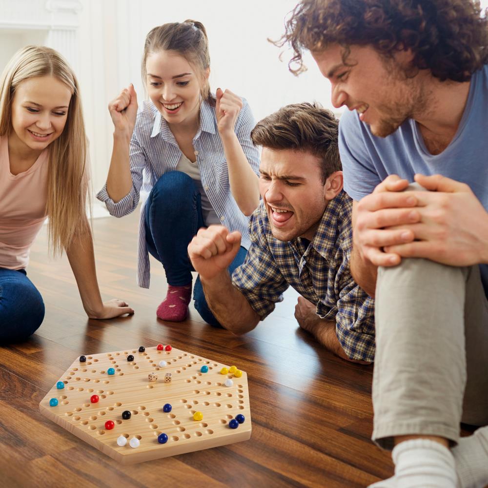 Marble White Ludo Game Board Outdoor&indoor Gaming Board 