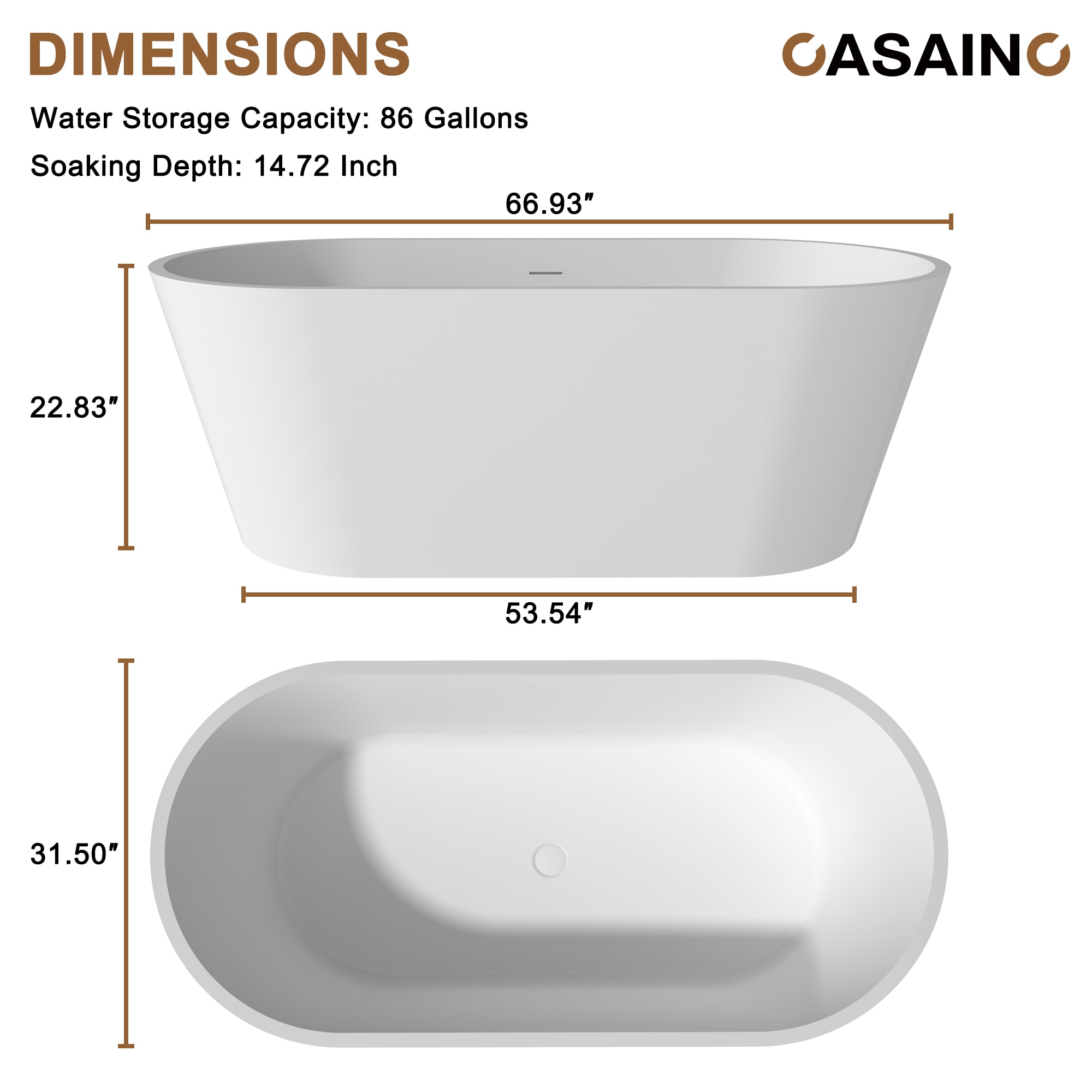 CASAINC CA-09-03063B bathtubs - View #5