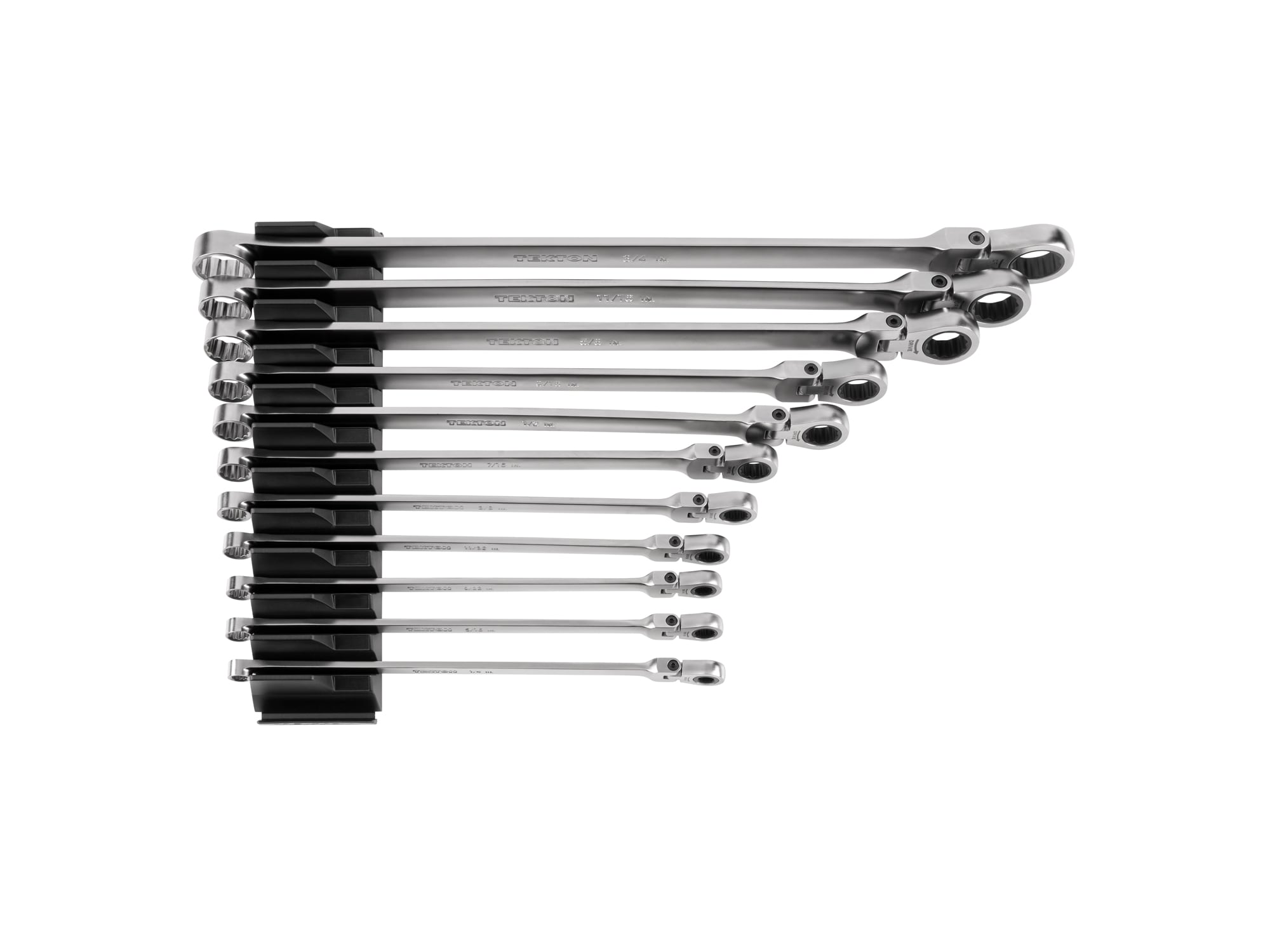 TEKTON WRB95301 11 -Piece Set Standard (SAE) Flexible Head Ratchet Wrench