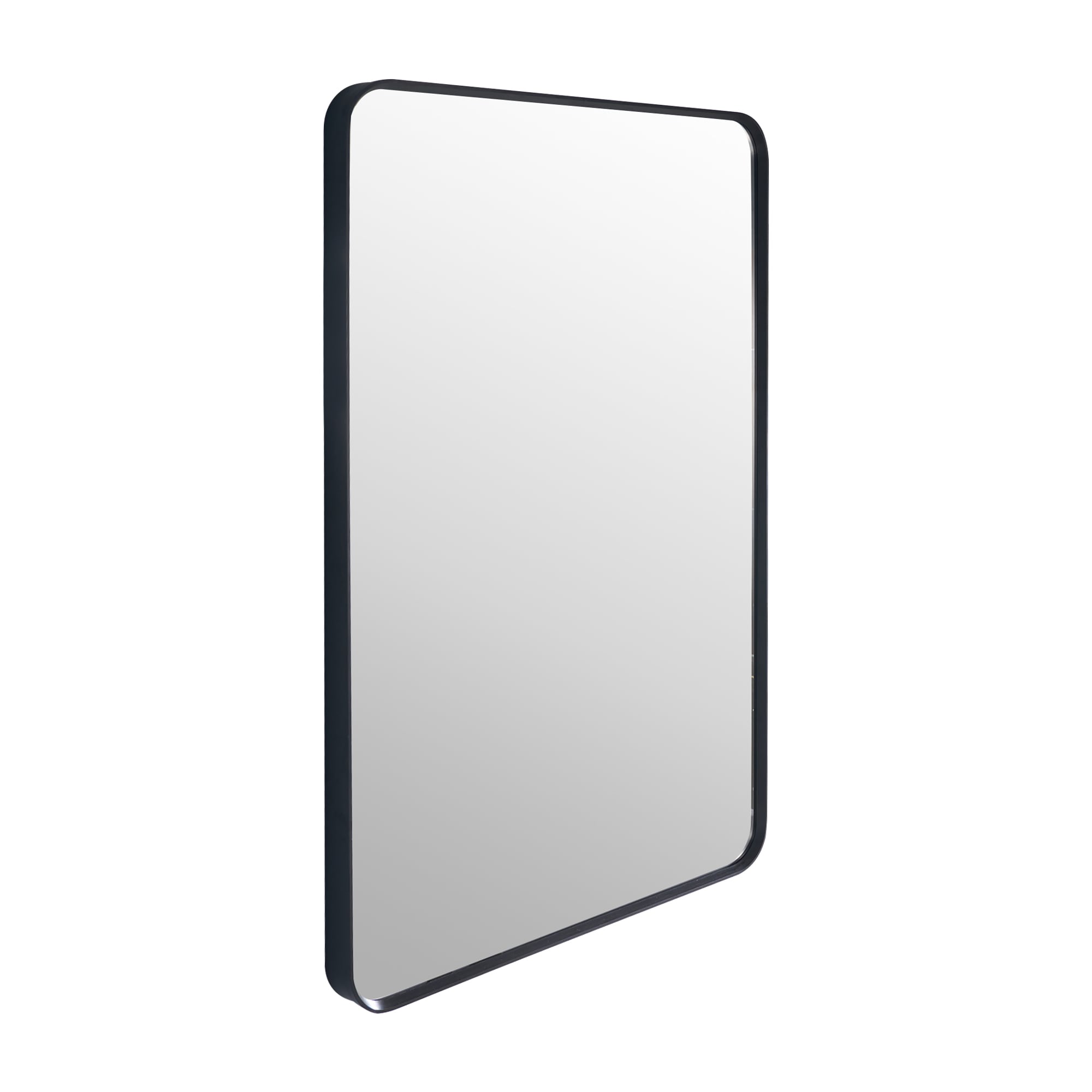 Forclover 24-in x 36-in Framed Bathroom Vanity Mirror (Matte Black) in ...