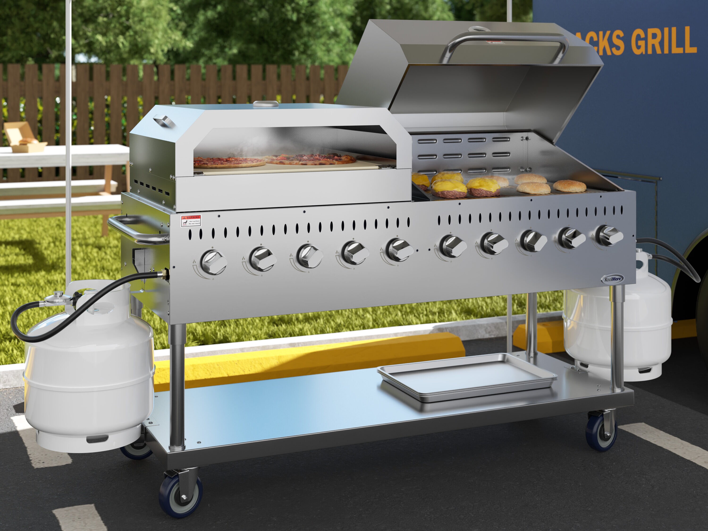 KoolMore LOW-CGKIT7-D36P36 Gas-Grill - View #4