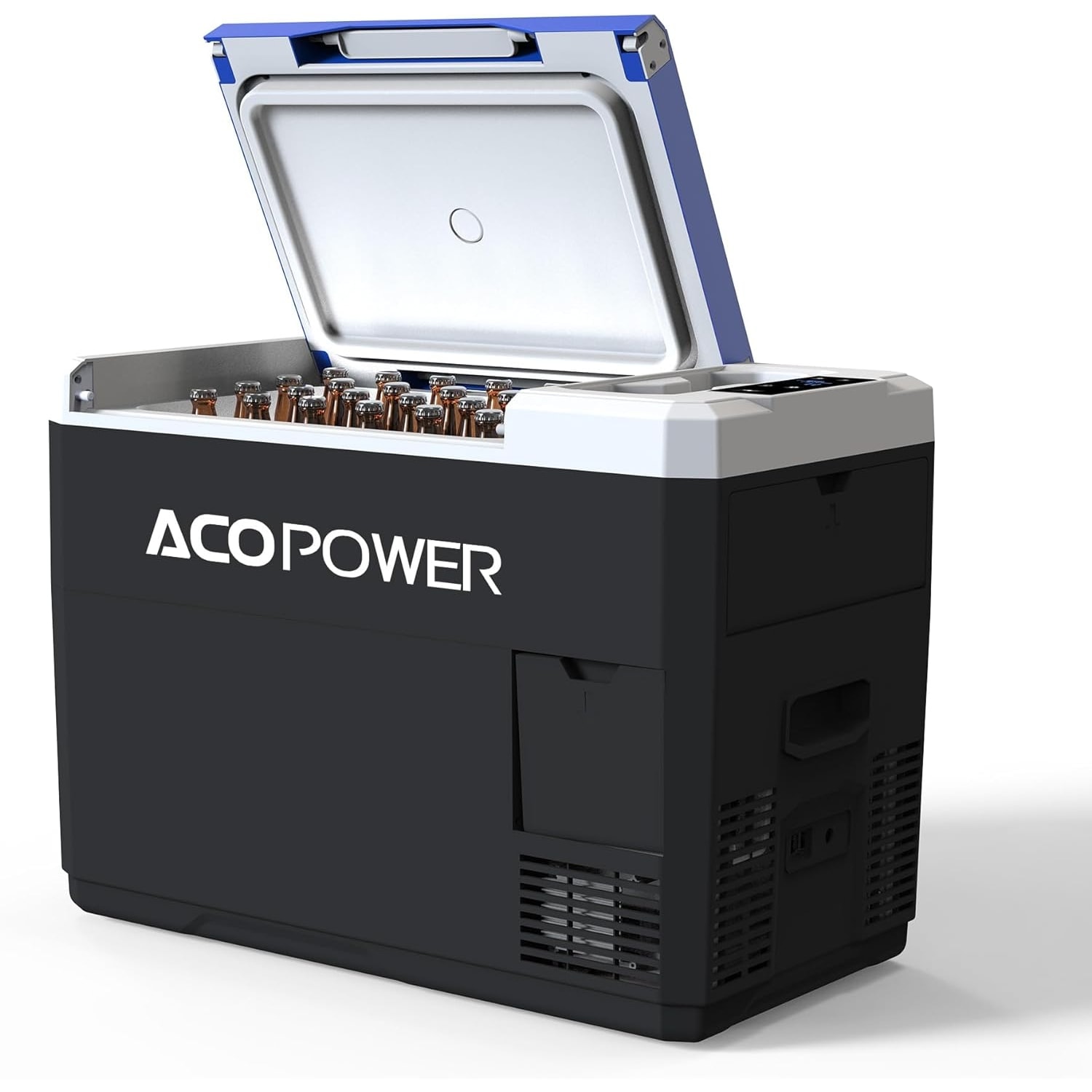 Wooakway - V28 29Qt Black Portable Refrigerator DC Compressor Car Freezer with APP Control 12V 45...