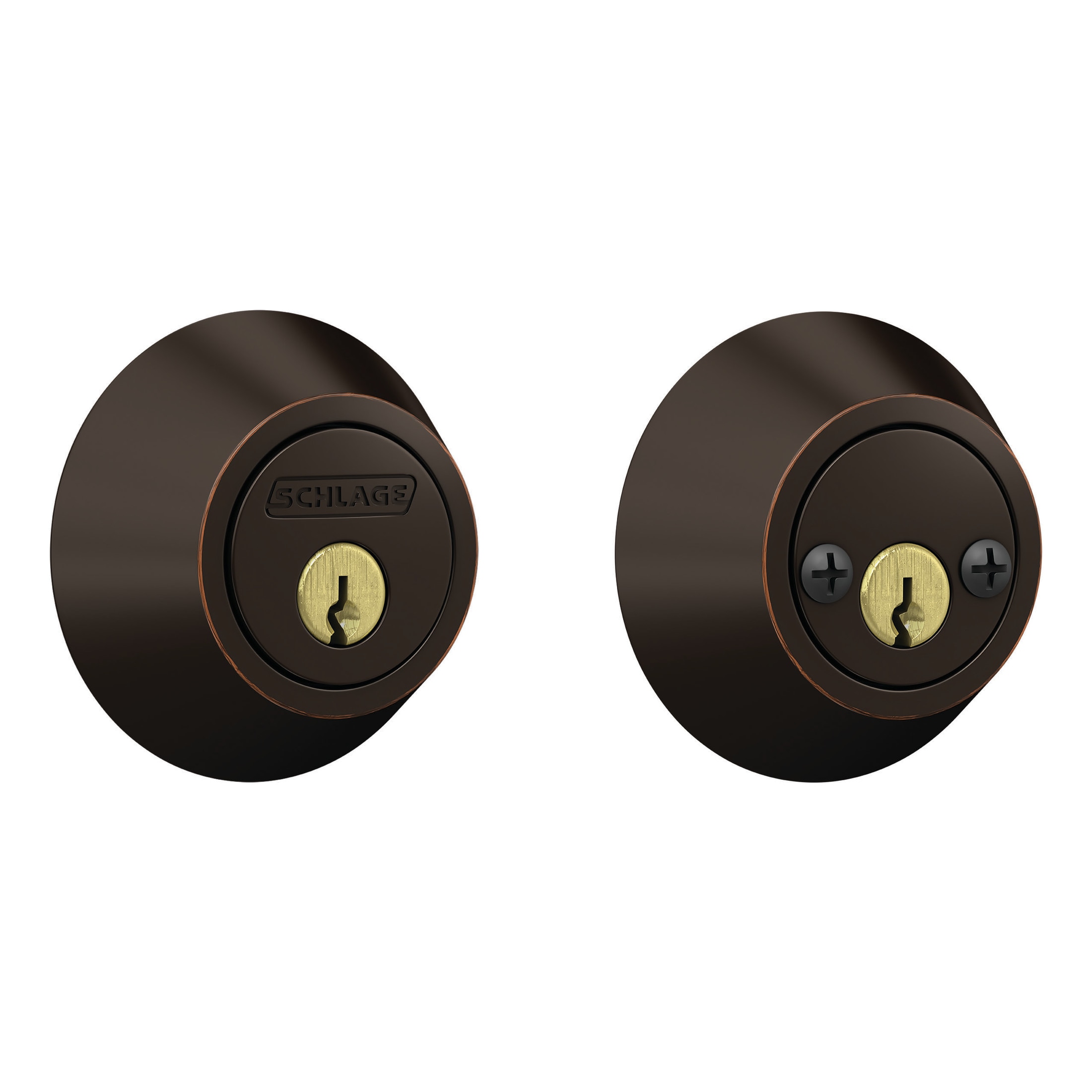 Home Front by Schlage UD62 V 716 Aged Bronze Double Cylinder Deadbolt