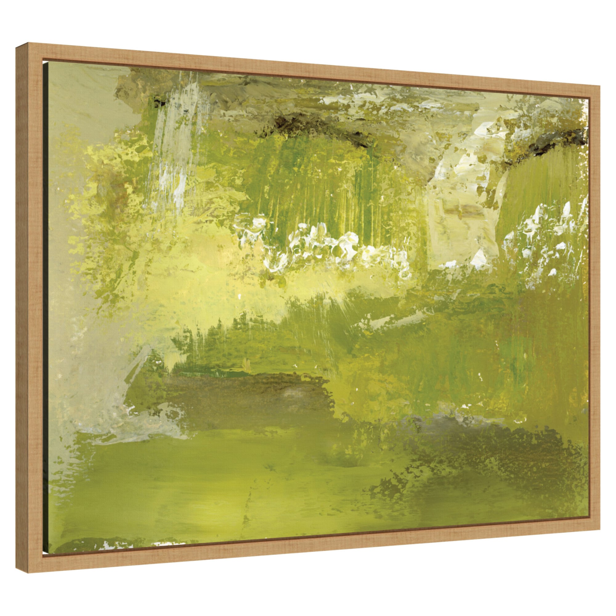 Amanti Art -  Chartreuse Clearing by Breanna Megan Studio Framed Canvas Wall Art Print 24 W x 18 ...