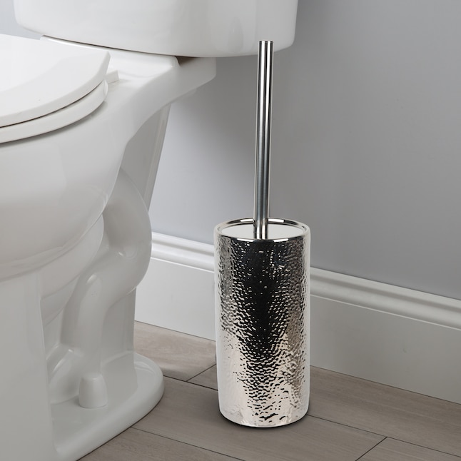 Elle Decor Chrome Ceramic Toilet Brush Holder in the Toilet Brush ...
