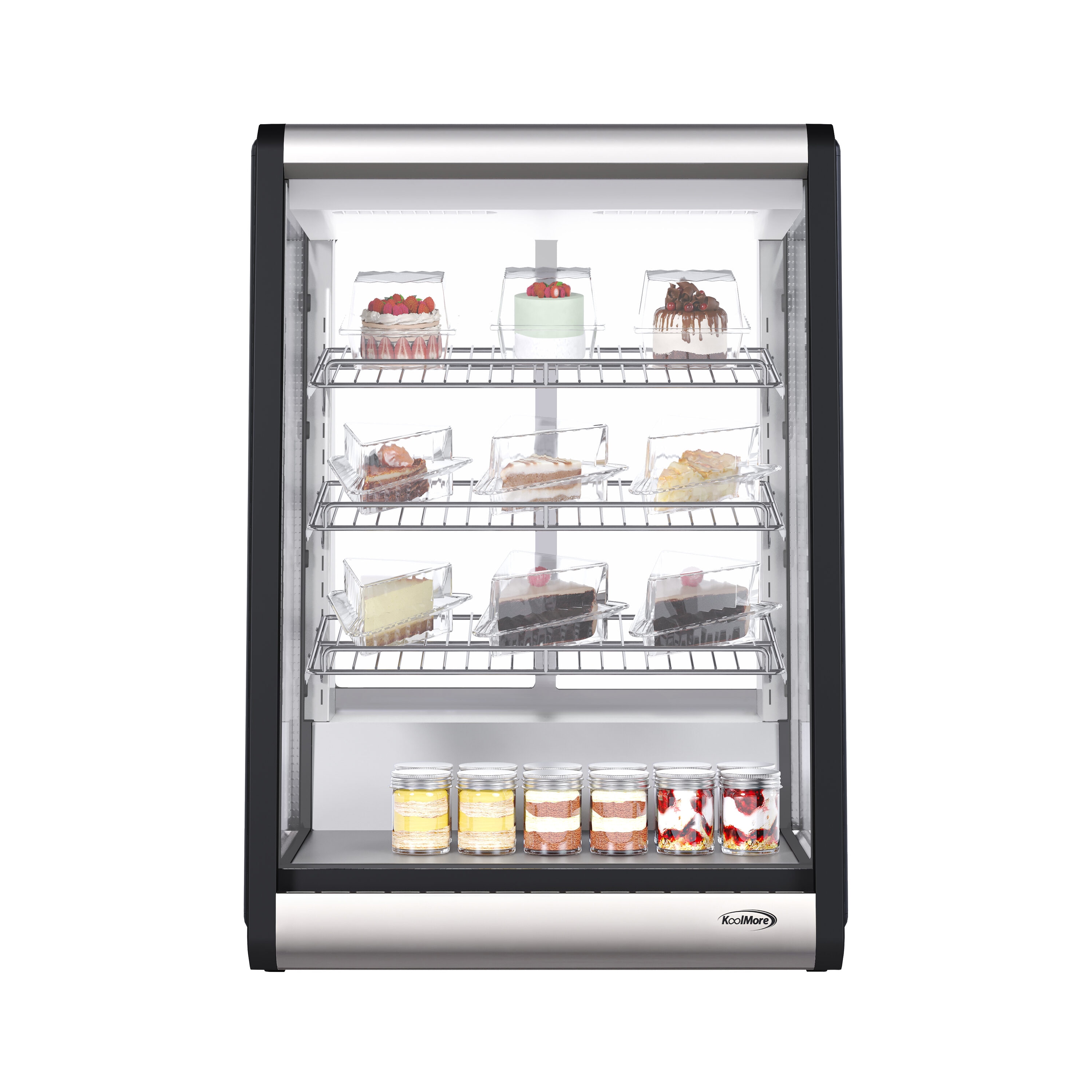 KoolMore CDC-49-SS 24 In 4 Tier Commercial Countertop display refrigerator