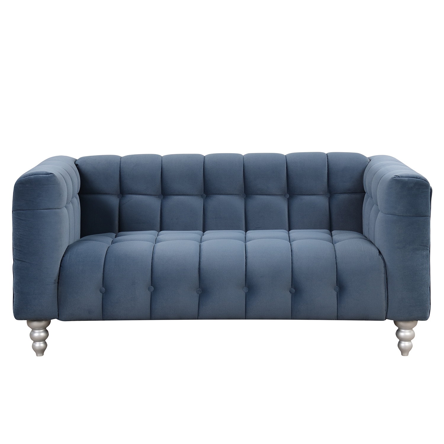 Bybafun YA3700302 63-Inches Modern Blue Sofa