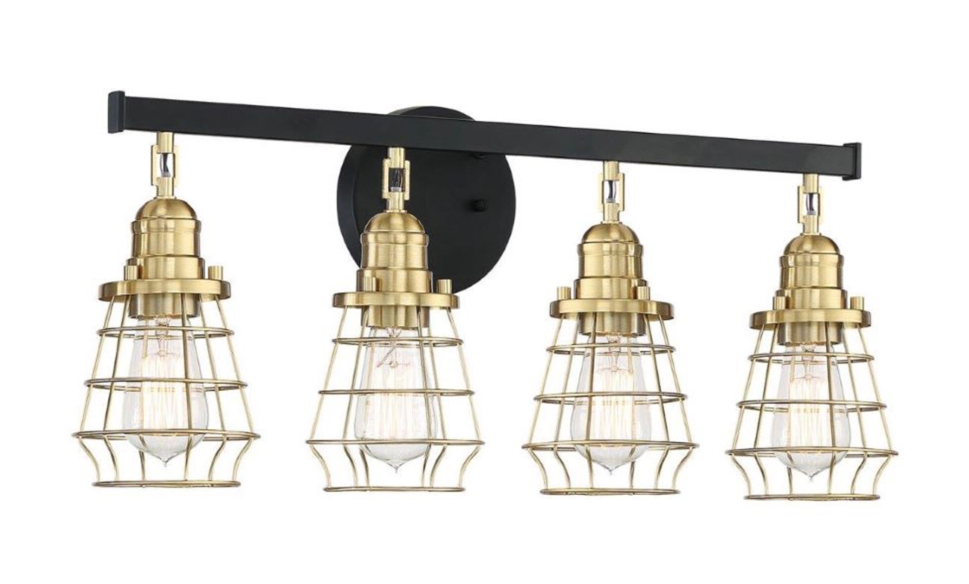 Craftmade 50604-FBSB Thatcher 26-in 4 -Light Black Transitional Vanity light