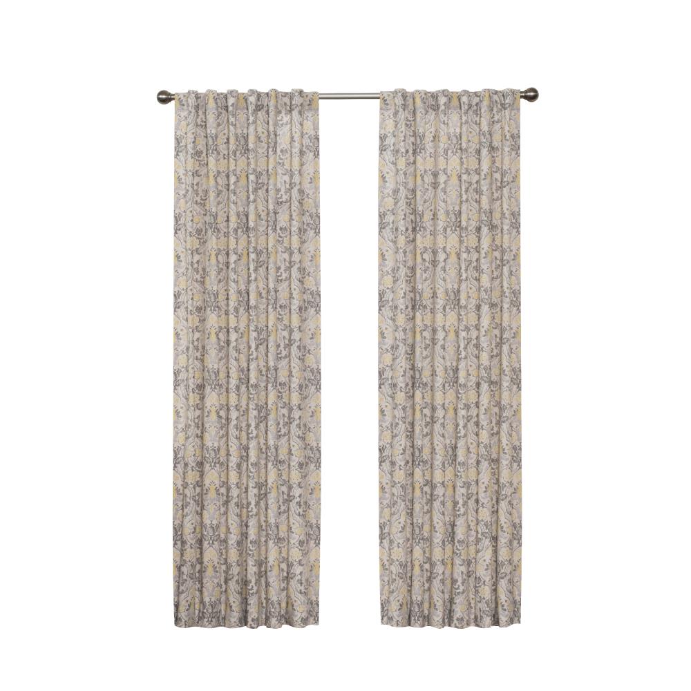 Vue 16819052084YEL 84-in Yellow Cotton Rod Pocket Single Curtain Panel