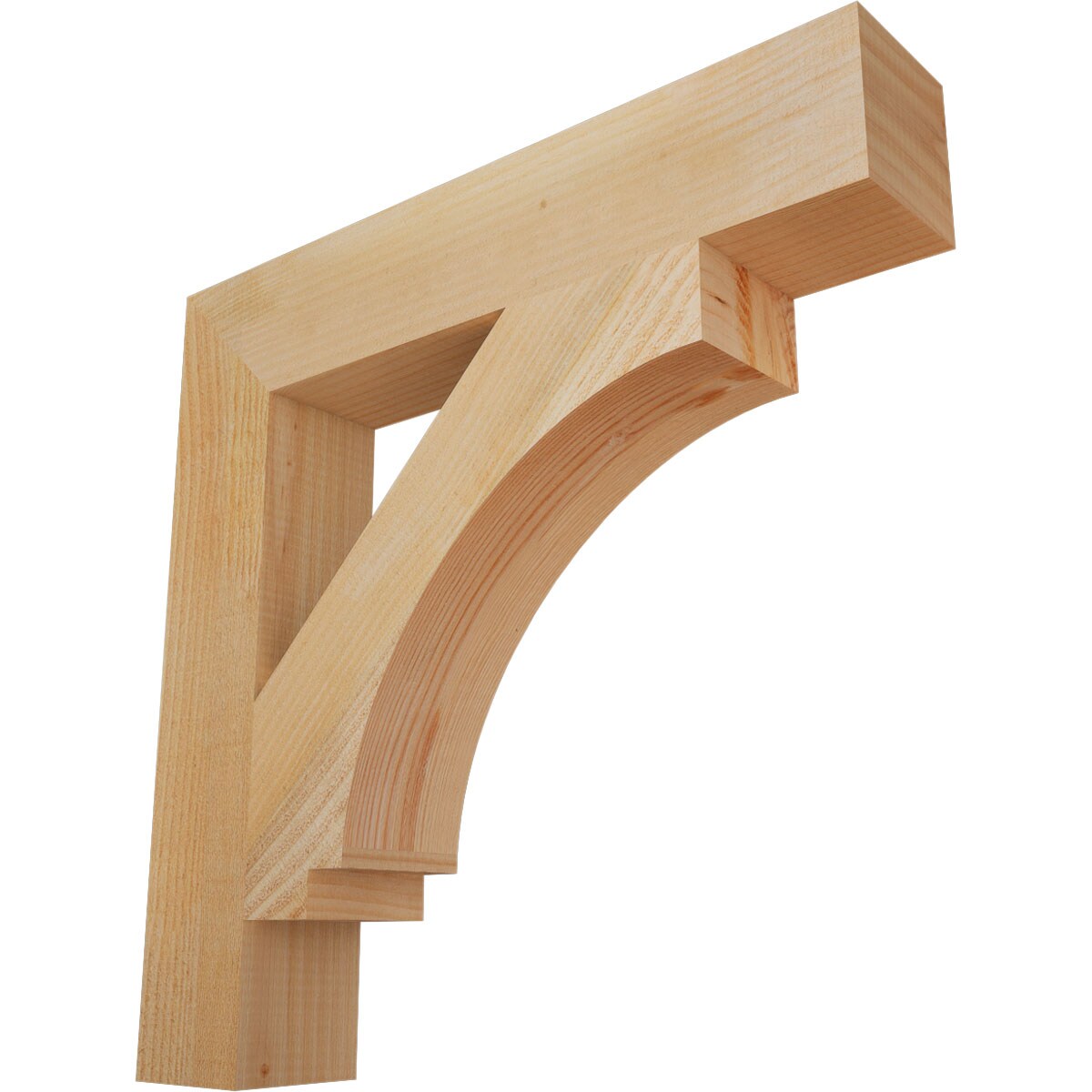 Ekena Millwork BKT04X22X22IMP05RDF Imperial Block Rough Sawn 4-in x 22-in x 22-in Douglas fir Brown Wood Standard bracket