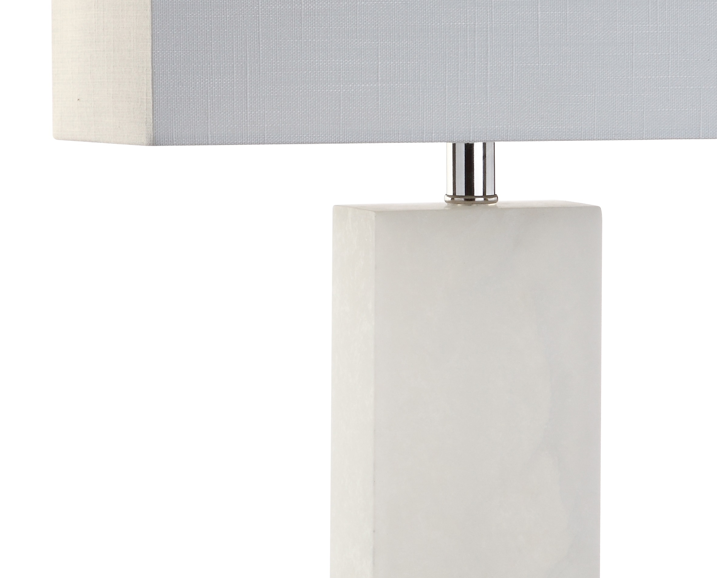 Holtz 27" White Alabaster Table Lamp with Acrylic Base