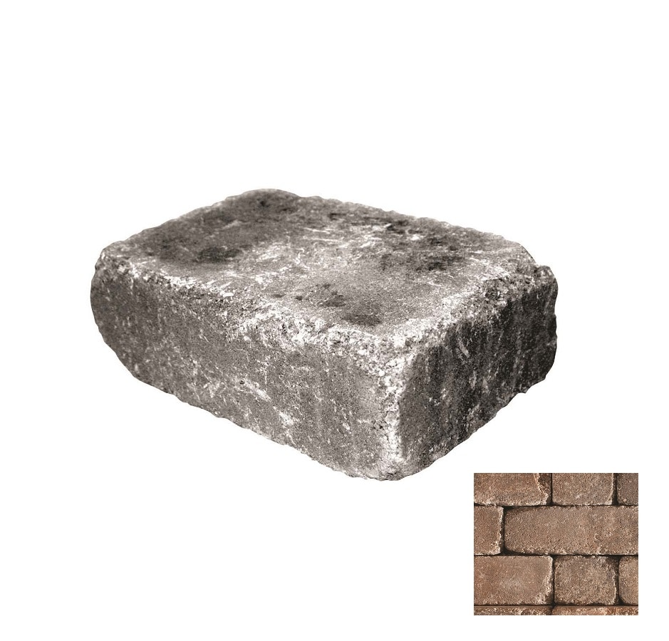 Belgard 16250287 4-in H x 12-in L x 8-in D Napoli Concrete Retaining Wall Block