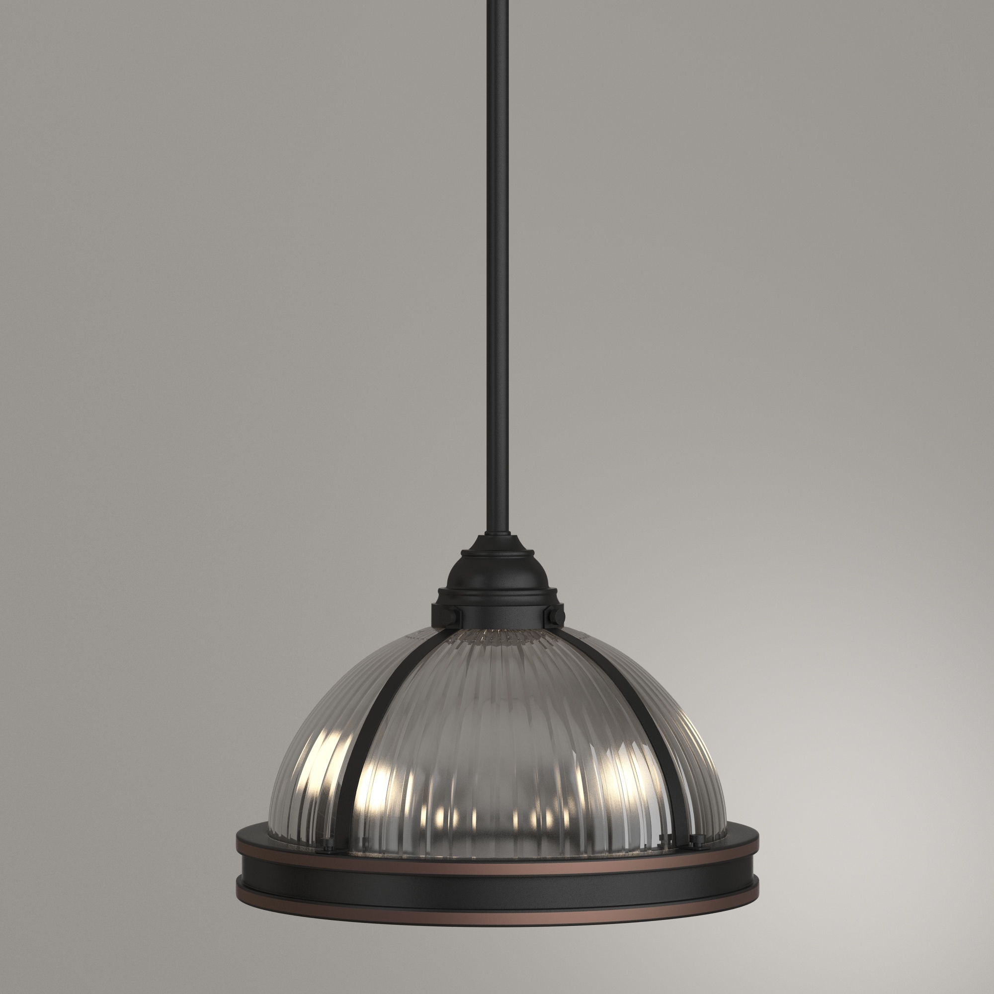Autumn Bronze Prismatic Glass 2-Light Pendant