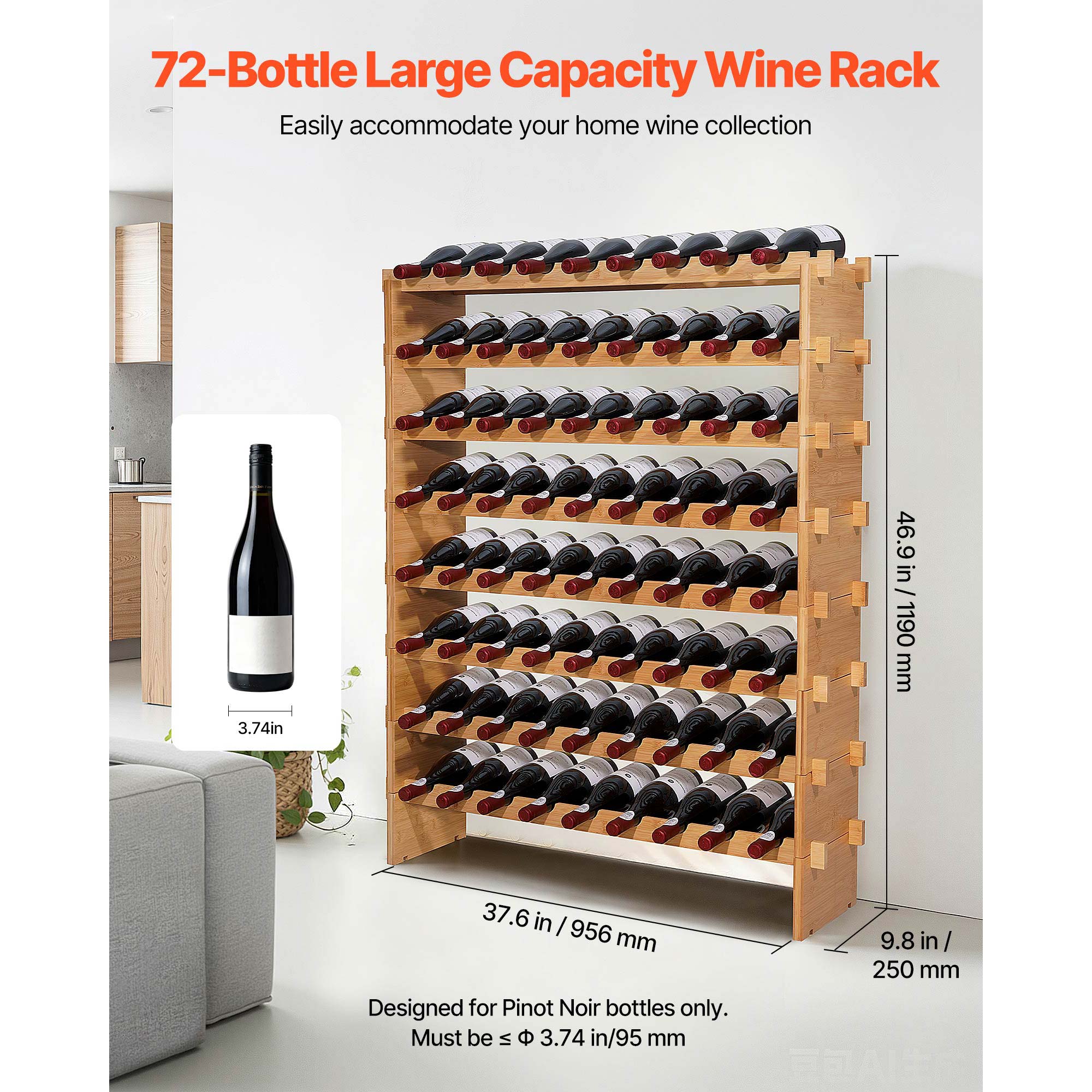 VEVOR SCLSJJYMSZZ717430V0 Wine-Racks - View #2