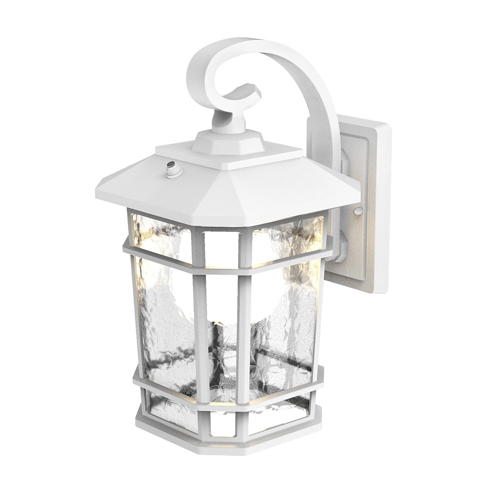 KODA LM030156-1 Williams 1 -Light 15.5-in H Matte White Hardwired Dusk to Dawn Outdoor Wall Light