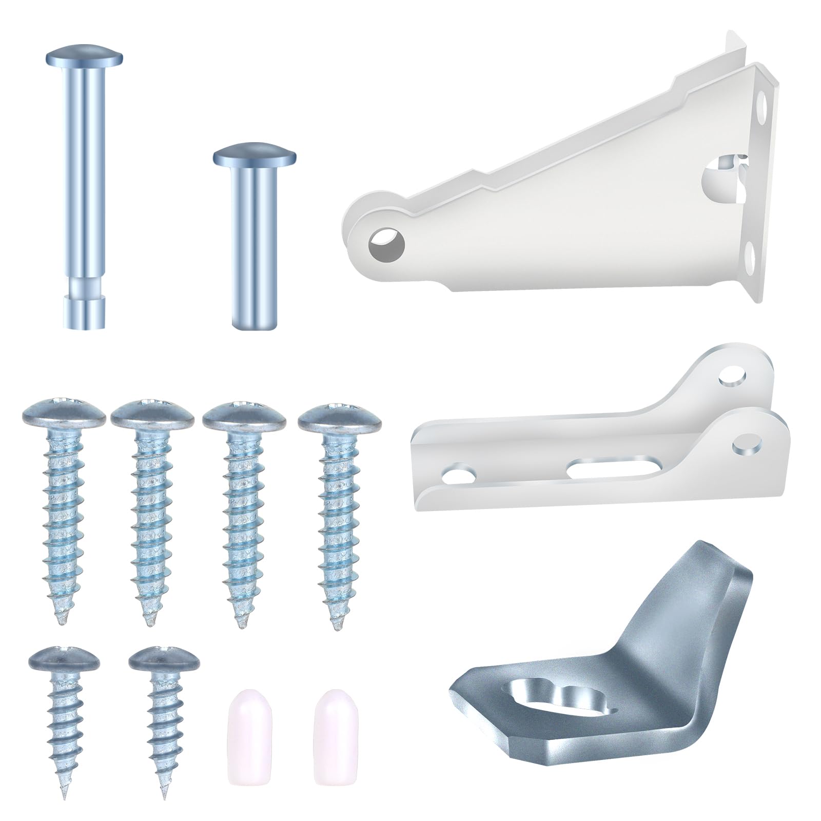 Aoibox  Steel Storm Door Closer Kit with Adjustable Brackets Pins and Mounting Screws White Finish