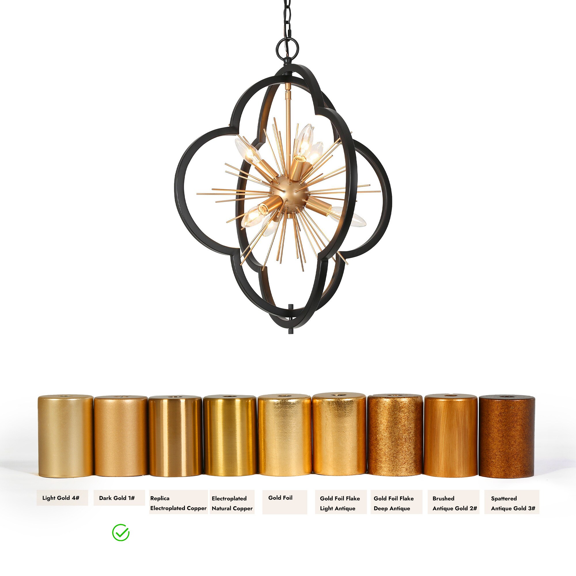 ZEVNI Brion 6-Light Matte Black Modern/Contemporary Led Cage