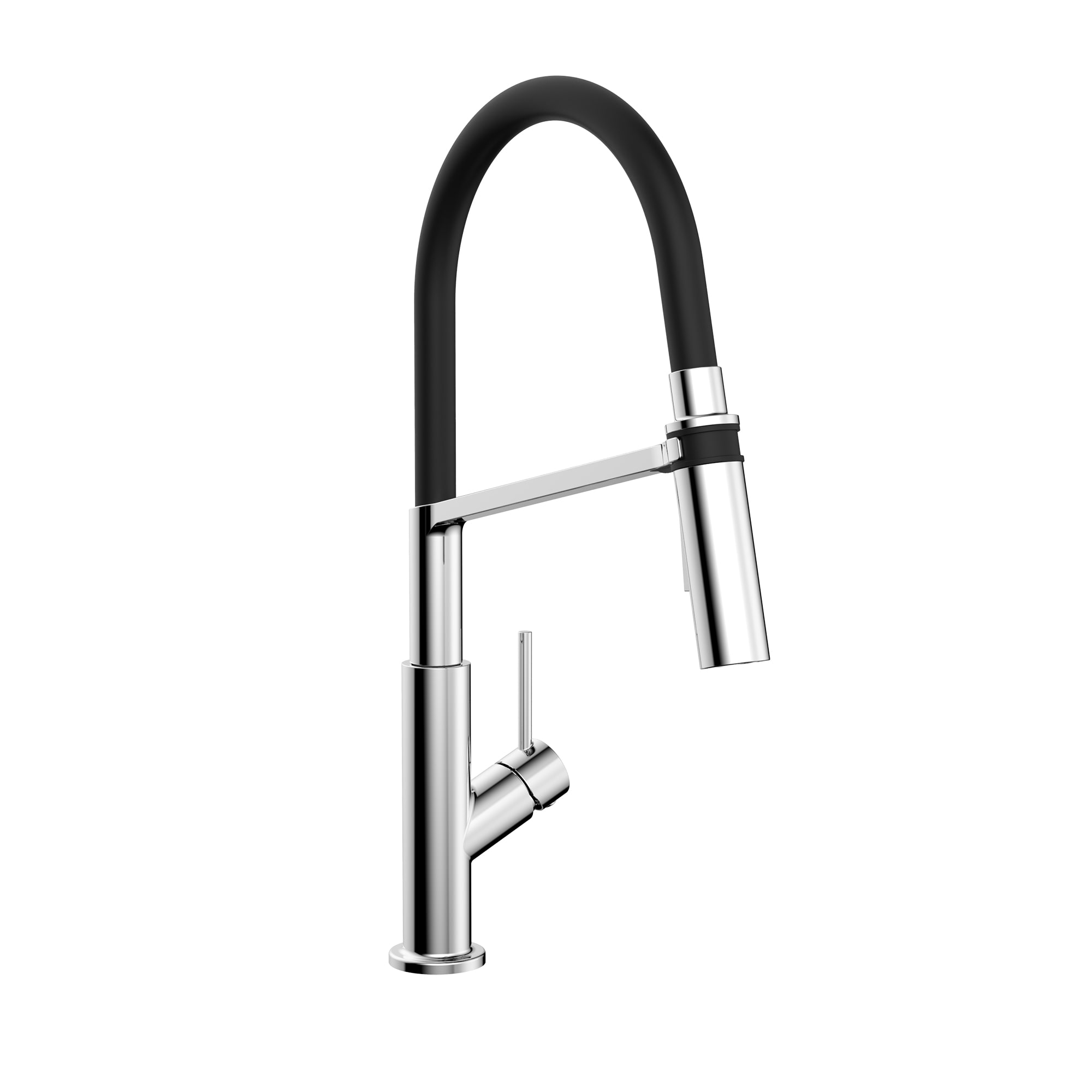 Belanger Magno Chrome Single Handle Pull-down Kitchen Faucet with Sprayer Function (Deck Plate Included)