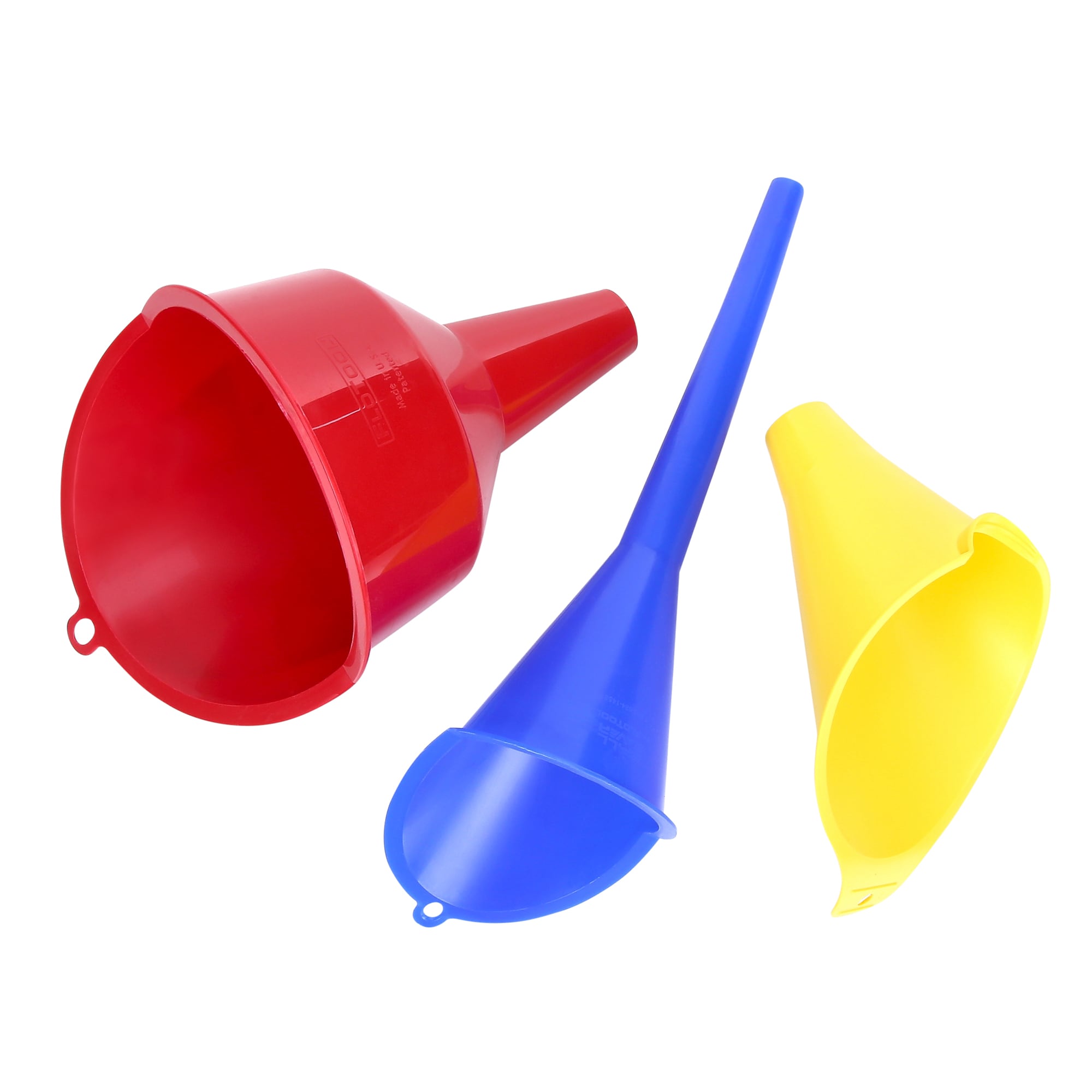 SKS Science Products - Plastic Funnels, LDPE Anti-Splash Plastic Funnels w/  Bronze Mesh Filter