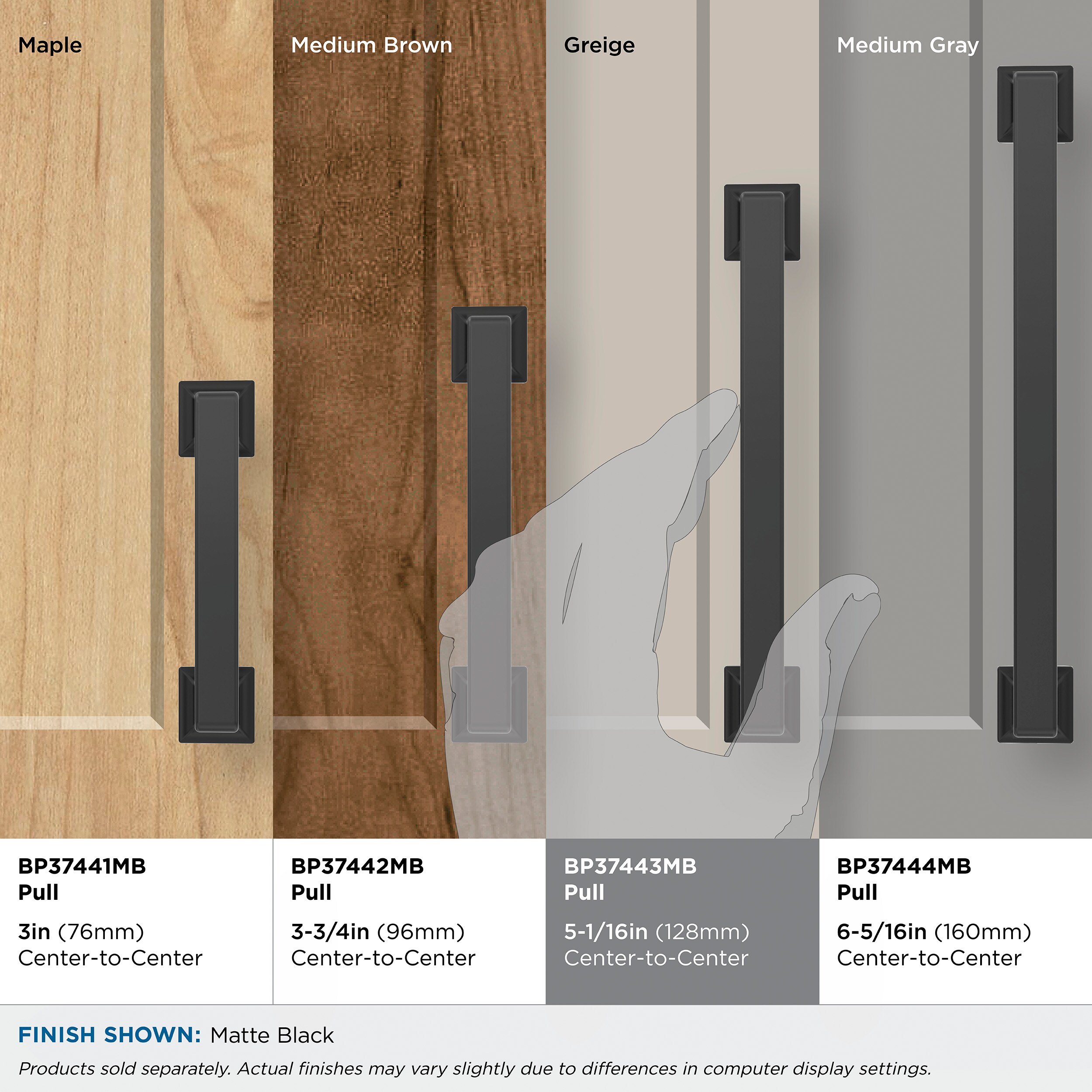 Amerock BP37443MB Cabinet-Pulls - View #8