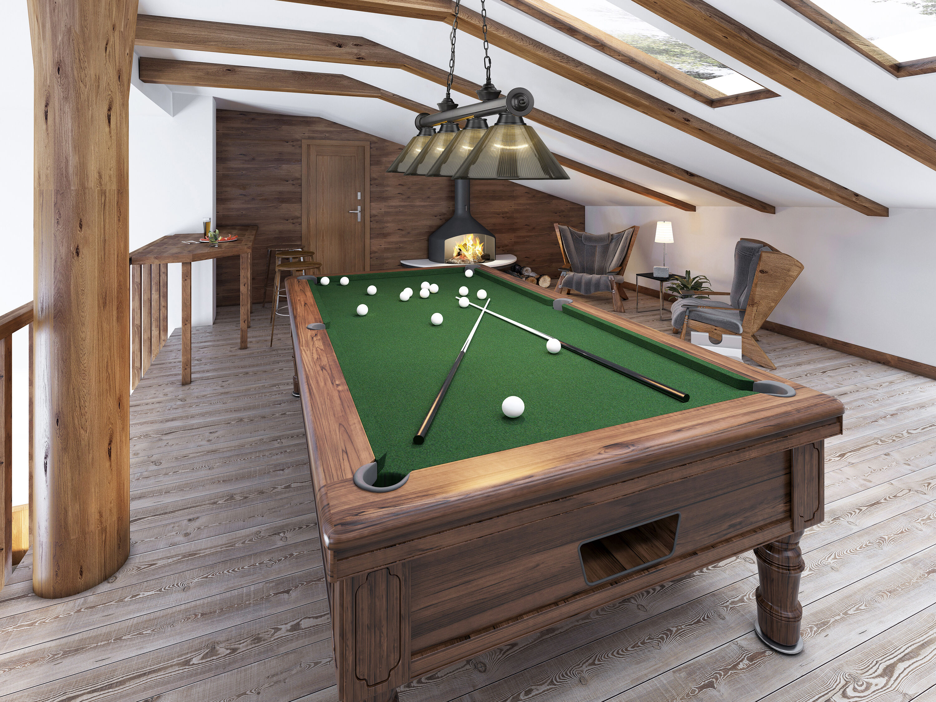 Z-Lite 2306-4BP-ARS Pool-Table-Lighting - View #7