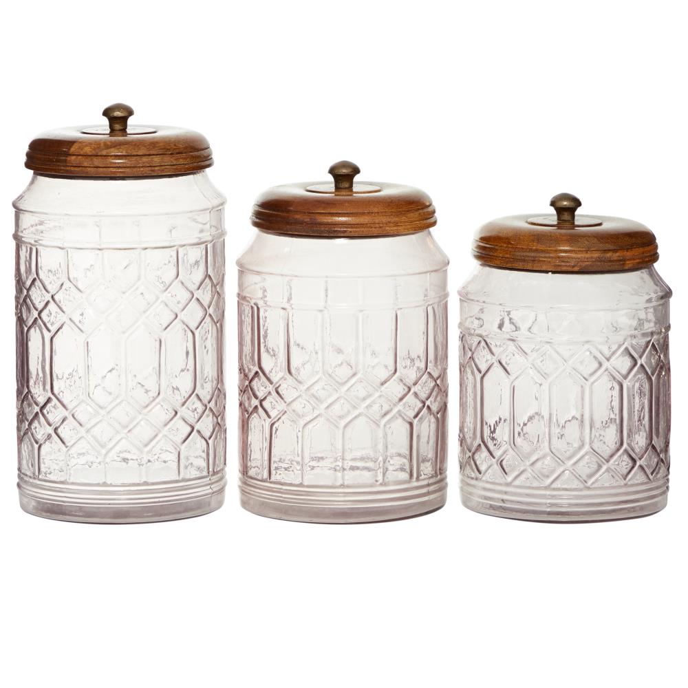 Grayson Lane 3-Pack Clear Glass Farmhouse Decorative Jar in the ...