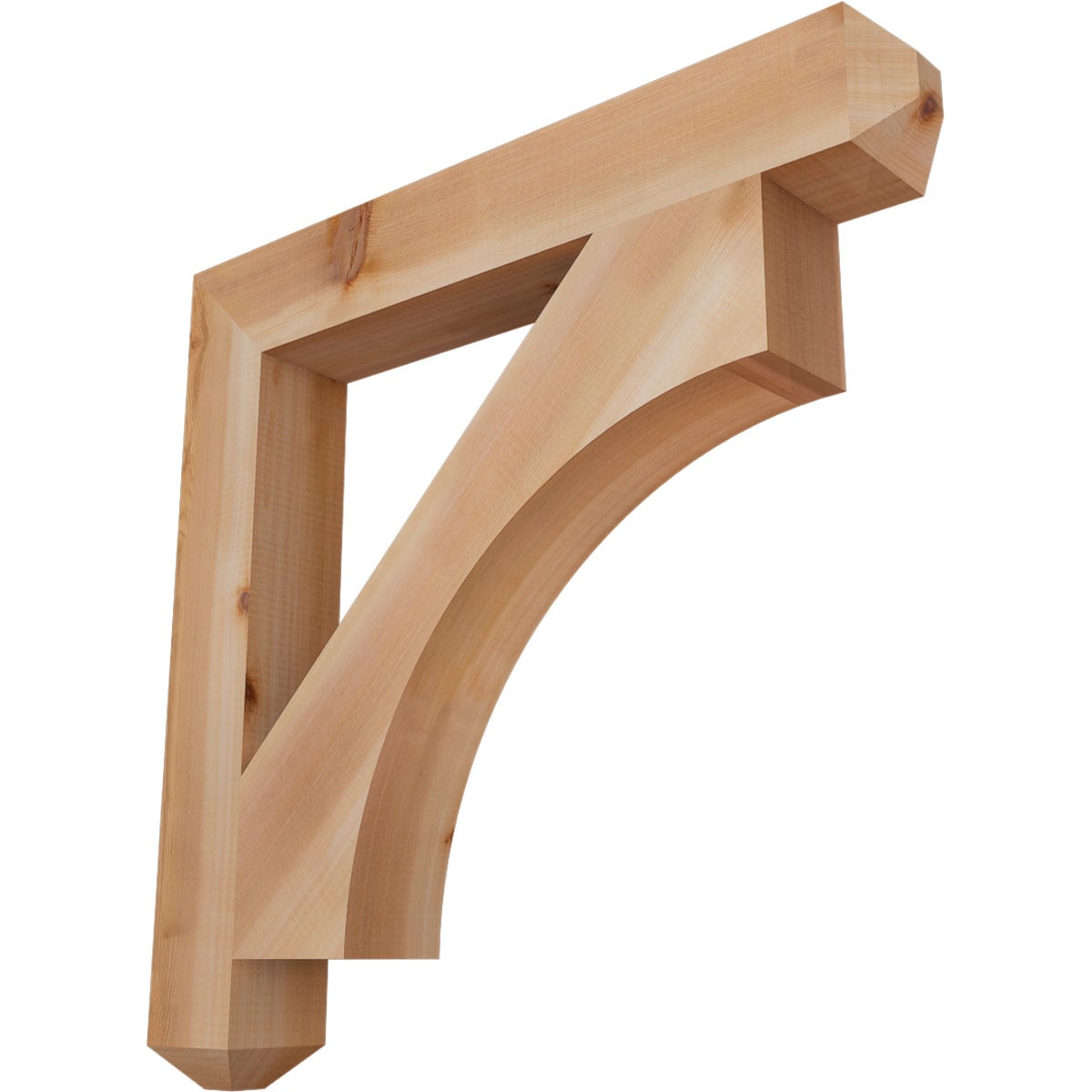 Ekena Millwork BKT04X28X28WTL04SWR Westlake craftsman smooth 3-1/2-in x 28-in x 28-in Western red cedar Brown Wood Standard bracket