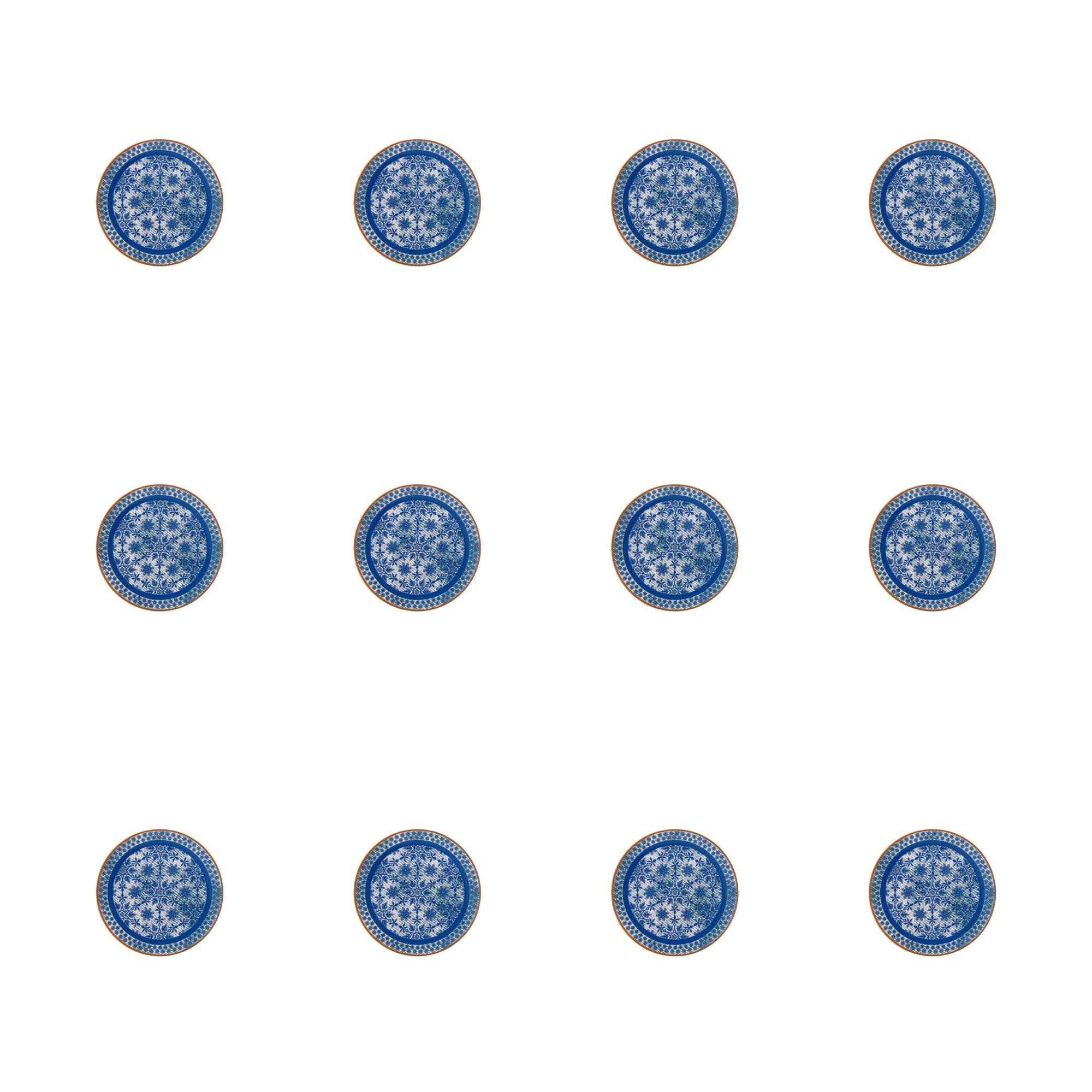 Manhattan Comfort AMA7-5610 6-Piece Blue Stoneware Dinnerware