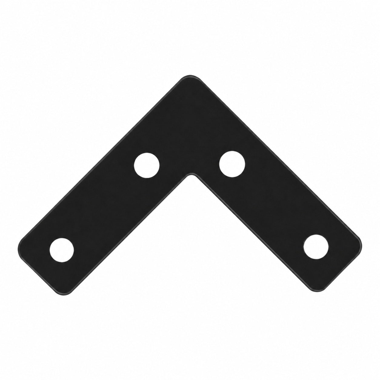 Aoibox  L Shape Corner Brace Brackets 1 96 in x 0 56 in 90 Degree Angle Flat Mending Repair Plates Black Steel