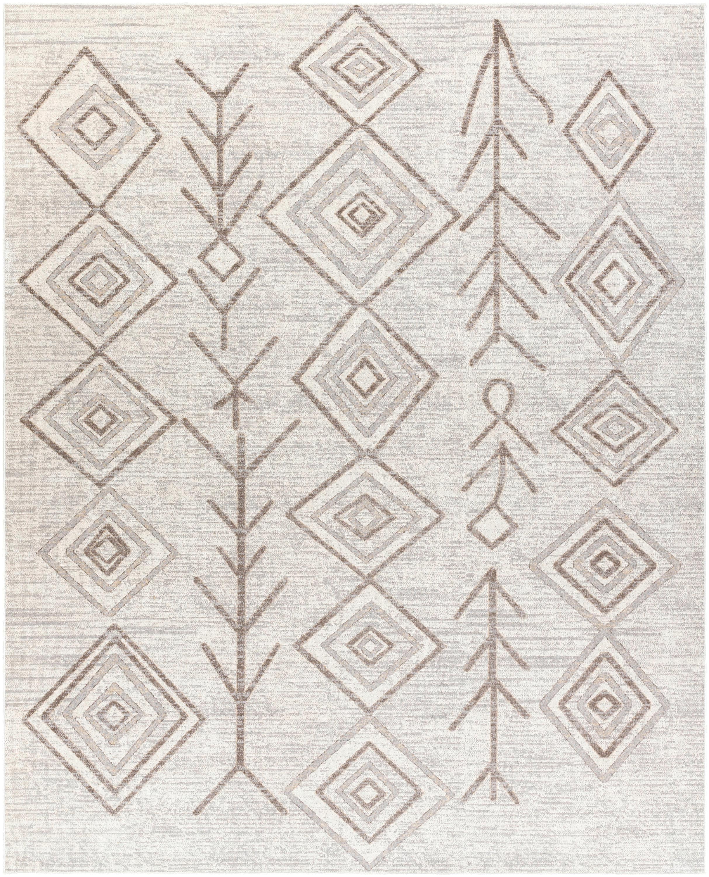 Livabliss LVR2310-71010 Lavadora 8 x 10 (ft) Polyester Grey Rectangular Indoor Global Machine washable Area rug