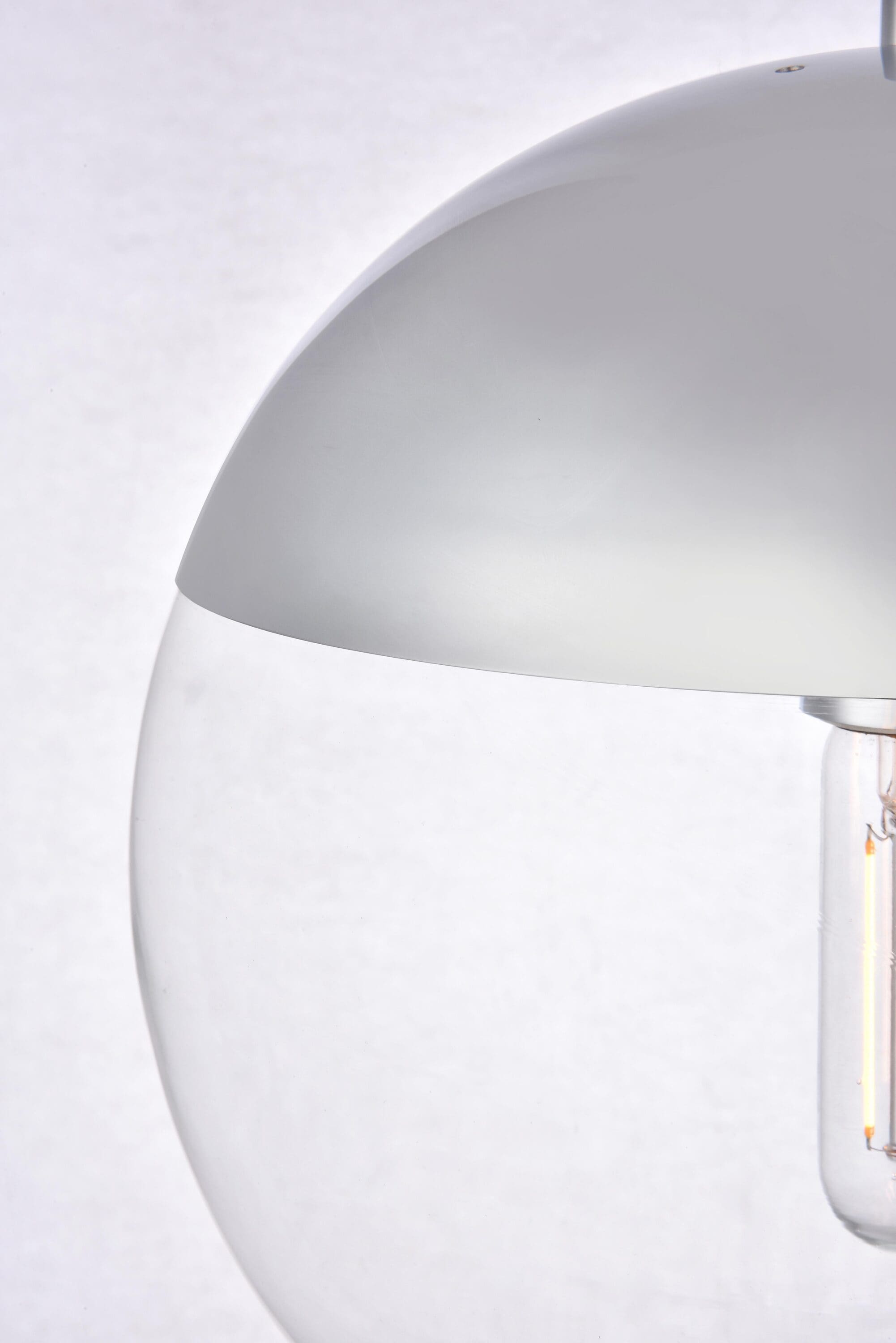 Eclipse Chrome Pendant Light with Clear Glass Shade
