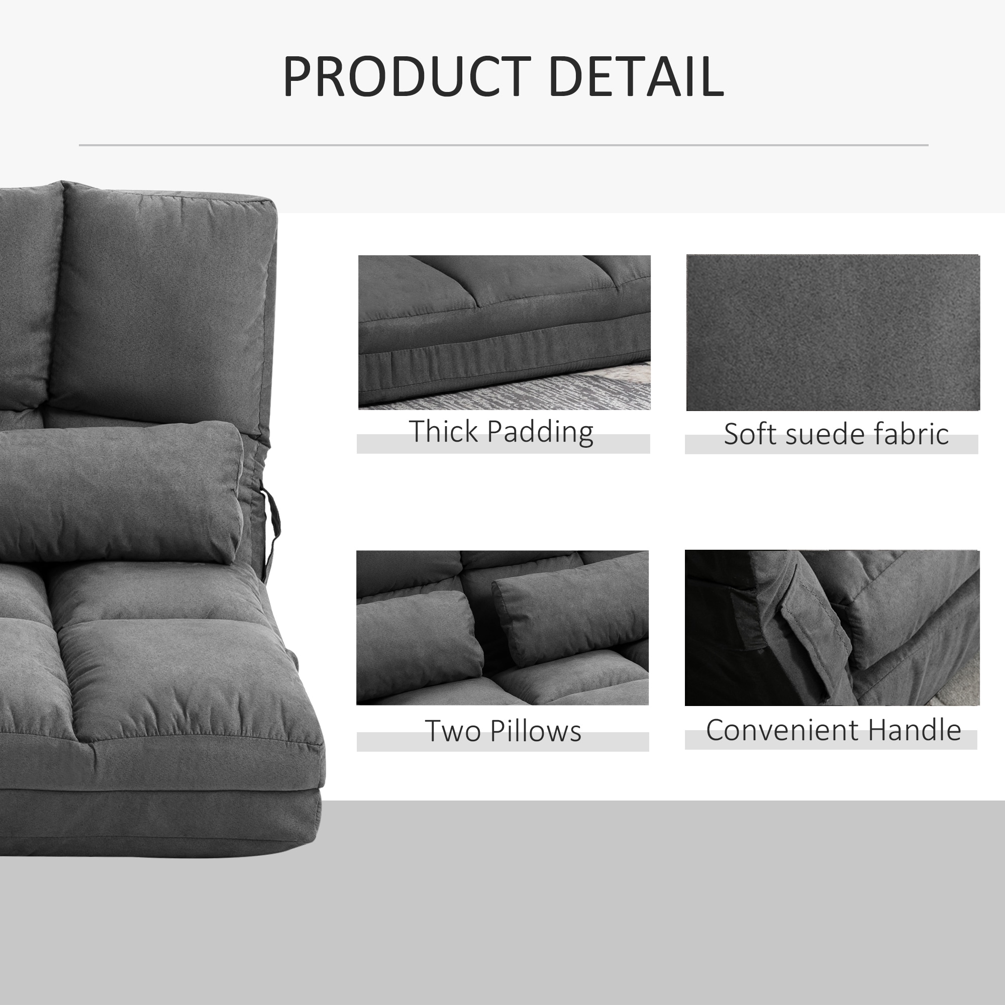 HomCom 833-933V00CG Sofas-Loveseats - View #8