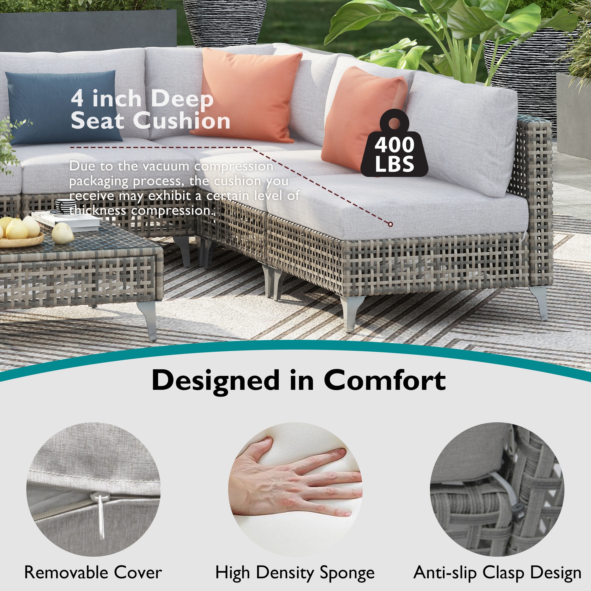 SINOFURN SYB260074GY Patio-Sofas-Daybeds - View #4
