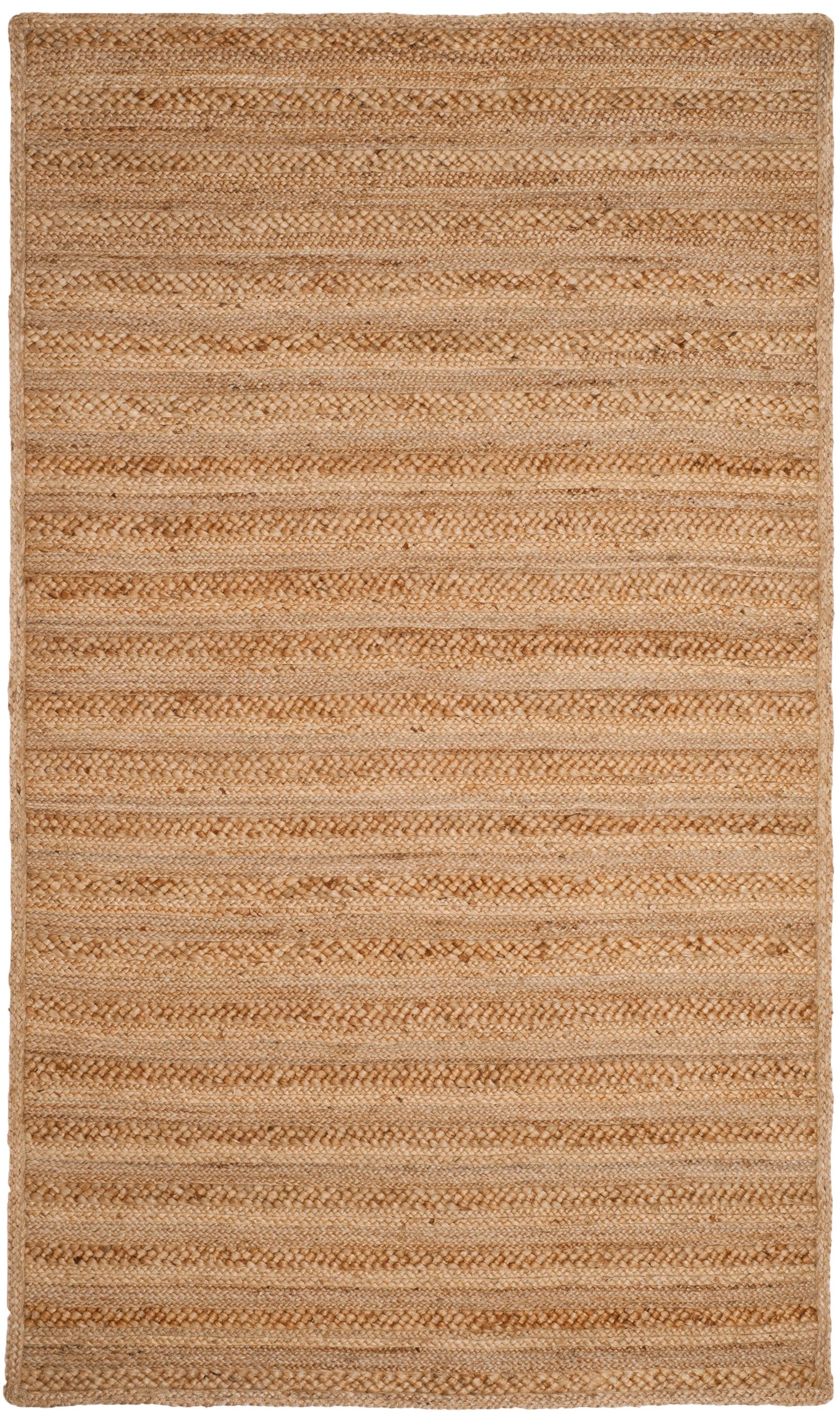 Safavieh NF871A-5 Natural Fiber Christi 5 x 8 (ft) Jute Natural Rectangular Indoor Stripe Coastal Area rug