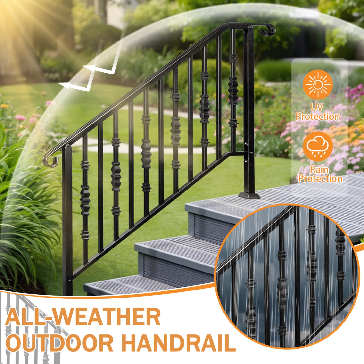 Angel Sar L2ZYYA403MBO4-BK Interior-Stairpart-Railing - View #6
