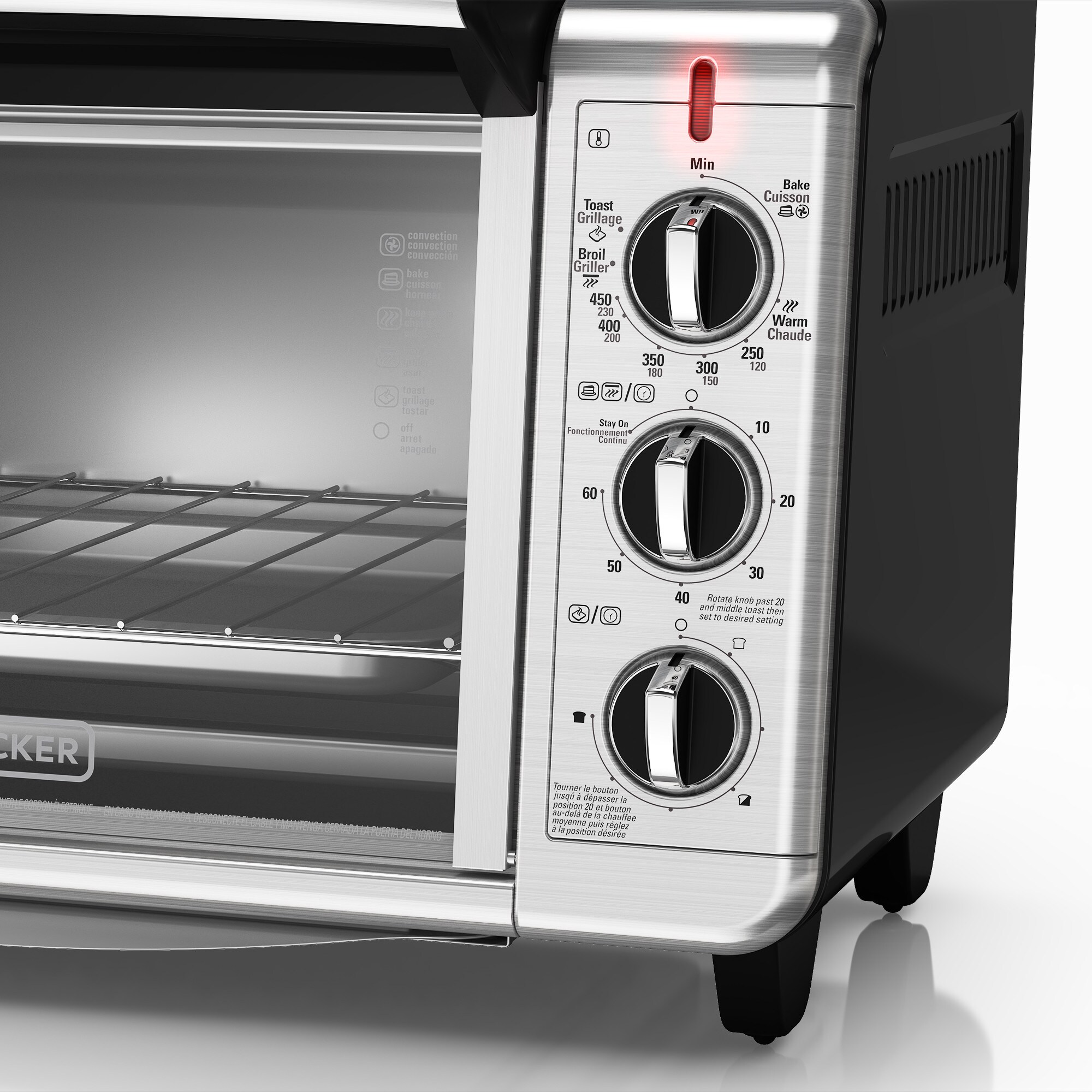 BLACK+DECKER 8-Slice Stainless Steel Convection Toaster Oven (1500-Watt) at
