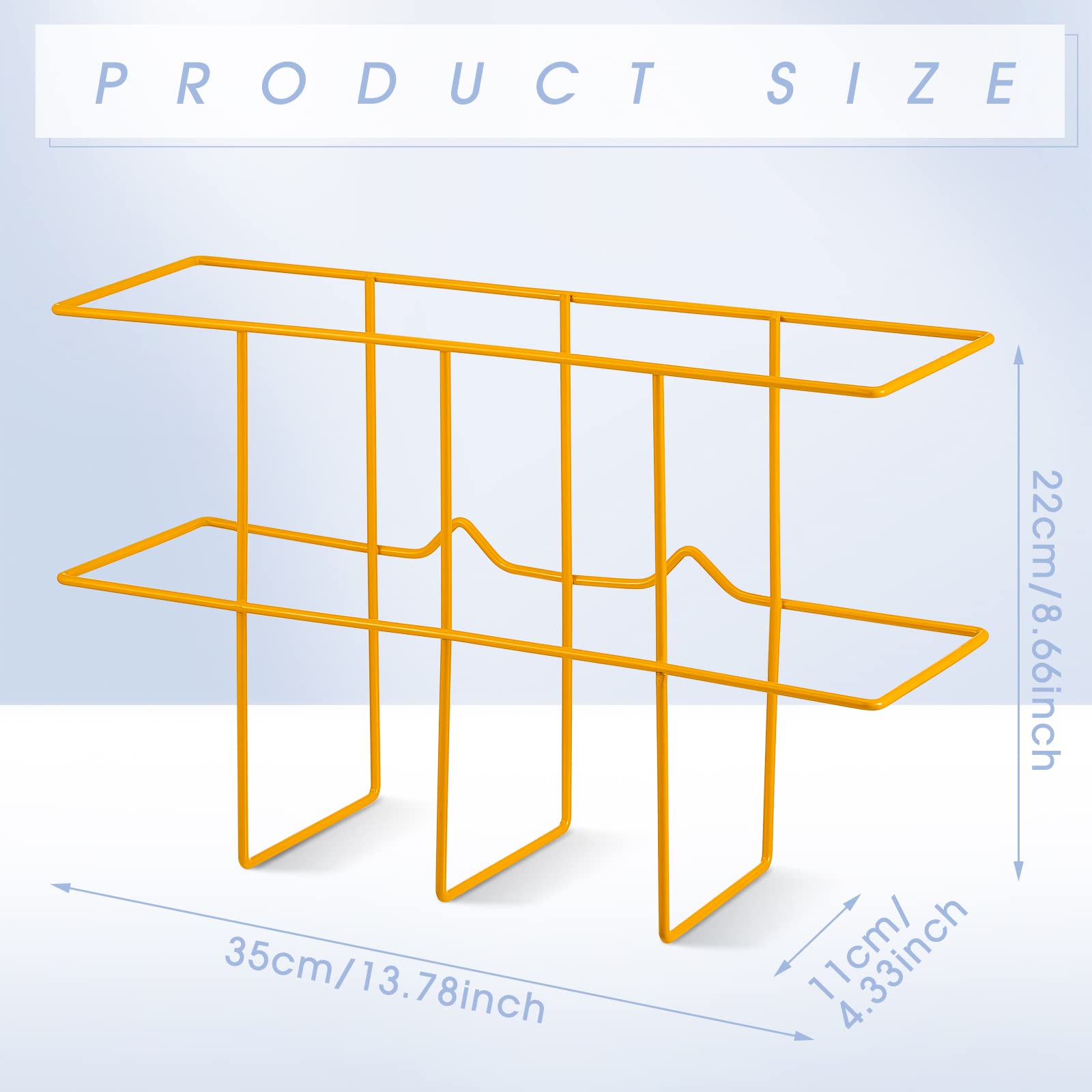 Etokfoks Yellow 13 78 in x 8 66 in Wire Wall Mount Magazine Rack 2 Pack ...