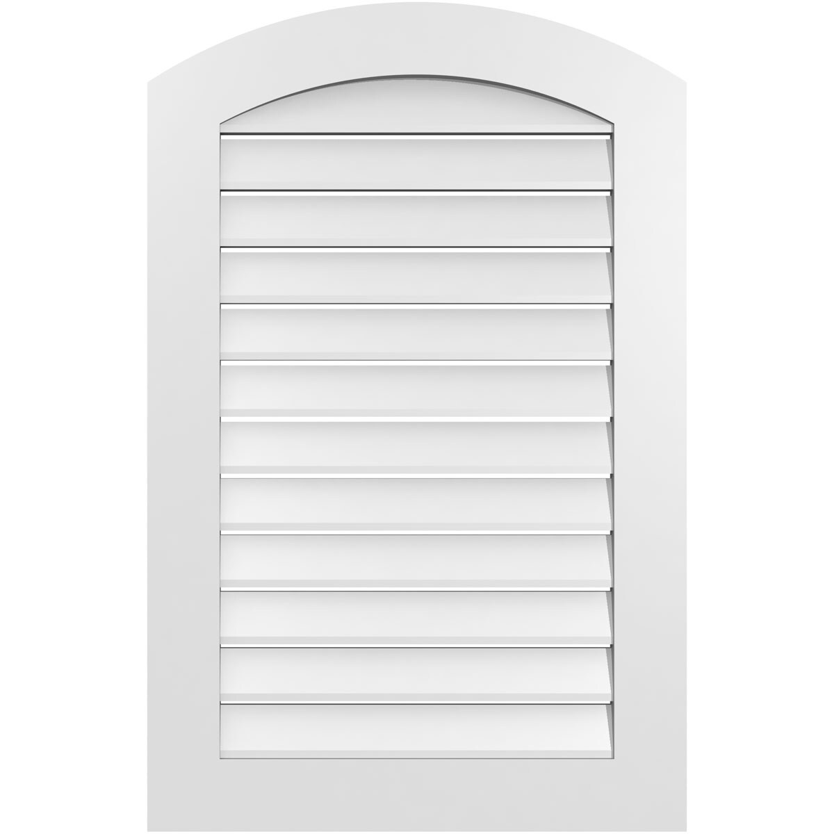 Ekena Millwork GVPAR26X4001SF 26-Inches x 40-Inches Off-white Round top PVC Gable Louver Vent