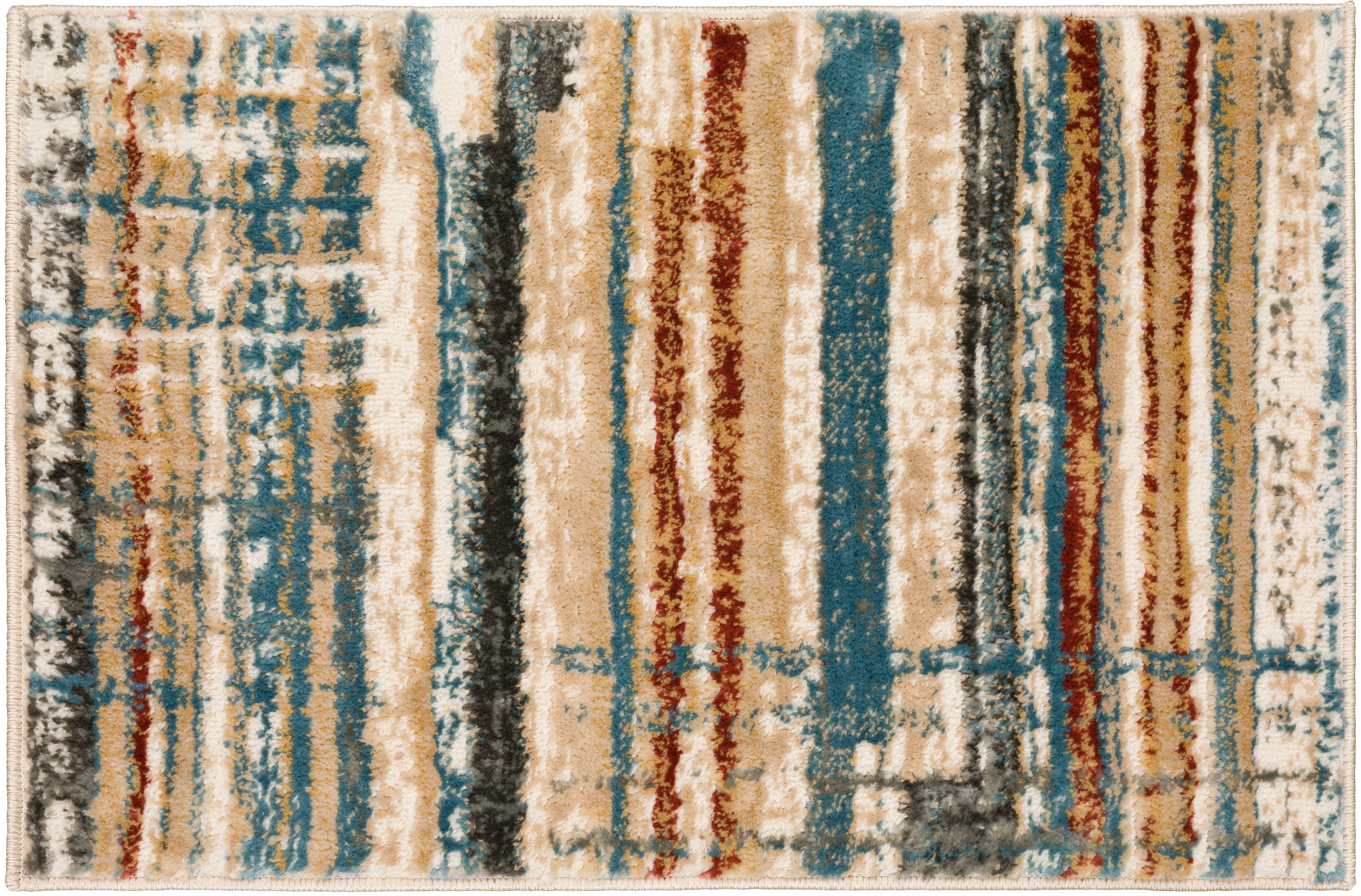 Addison Rugs AGR32EA20X30 Grayson 2 x 3 (ft) Polyester Earth Rectangular Indoor Stripe Mid-Century Modern Throw rug
