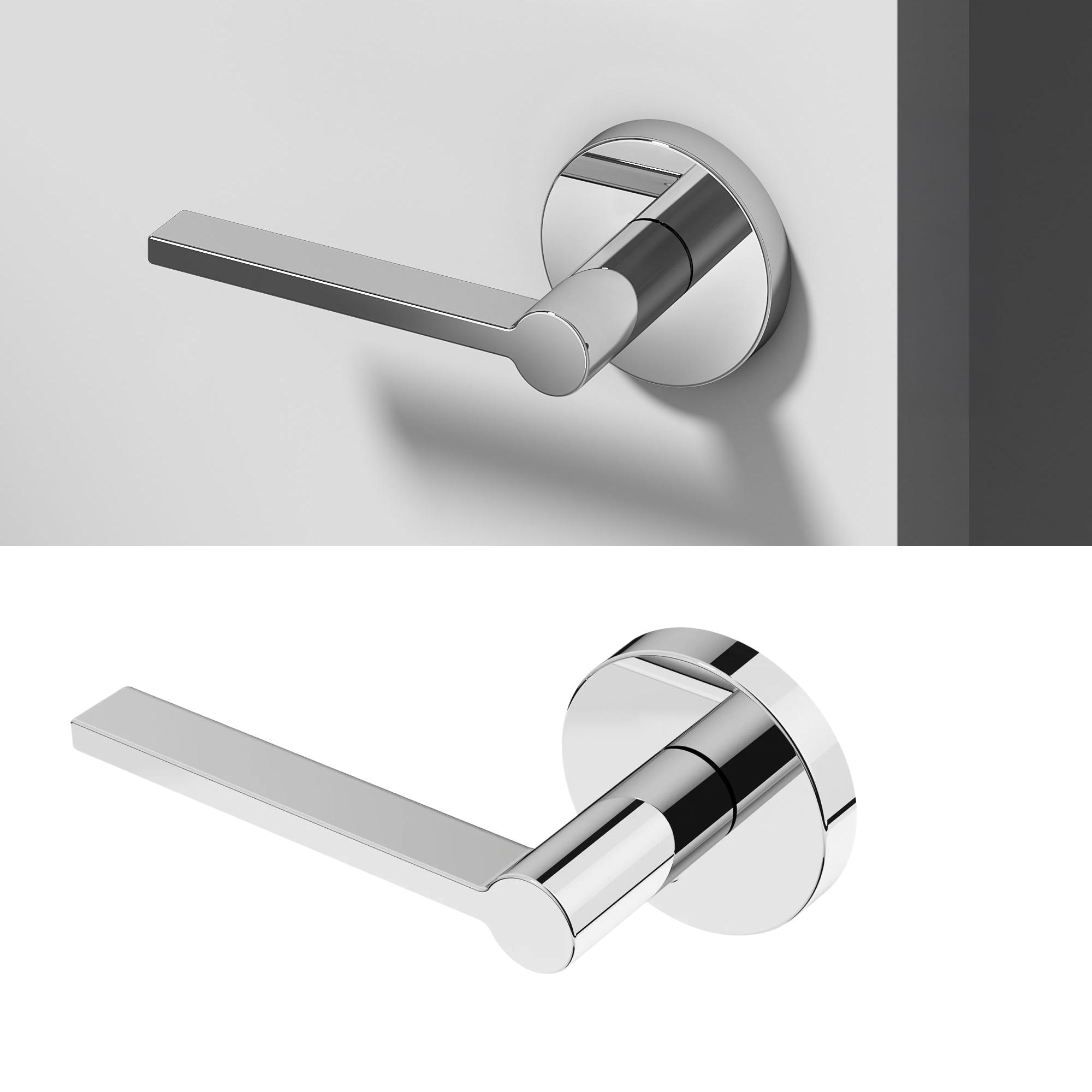 OKUN Muse Chrome Interior or Hall/Closet Dummy Door Handle