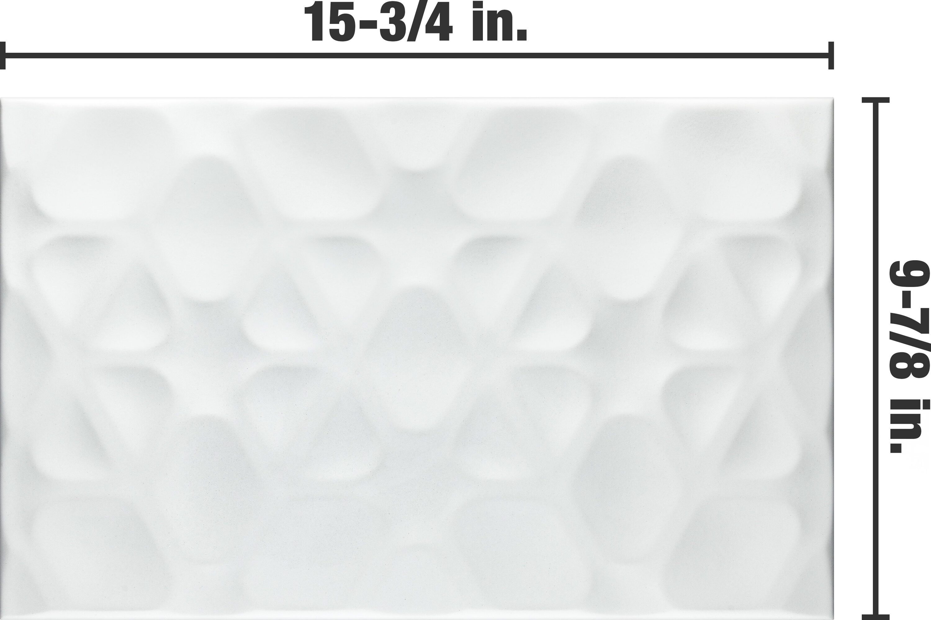 Matte White Geometric Ceramic Wall Tile