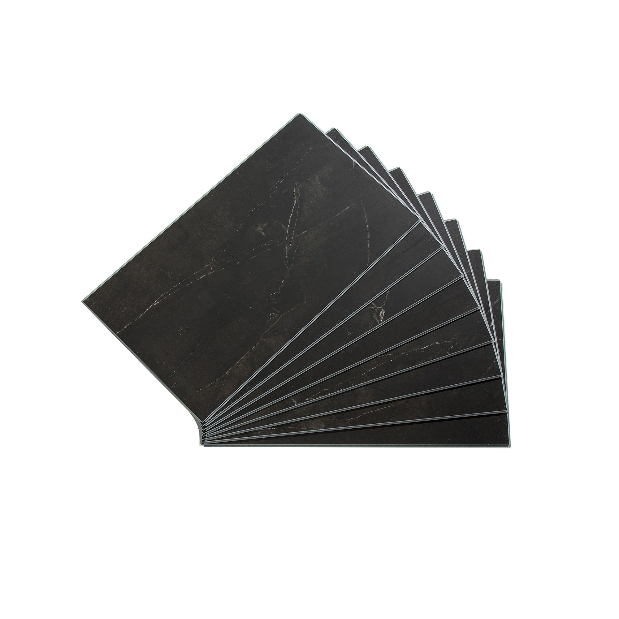 PALISADE 53017 Black Ice 26-in x 15-in Matte PVC Stone Look Wall Tile (21-sq. ft/ Carton)