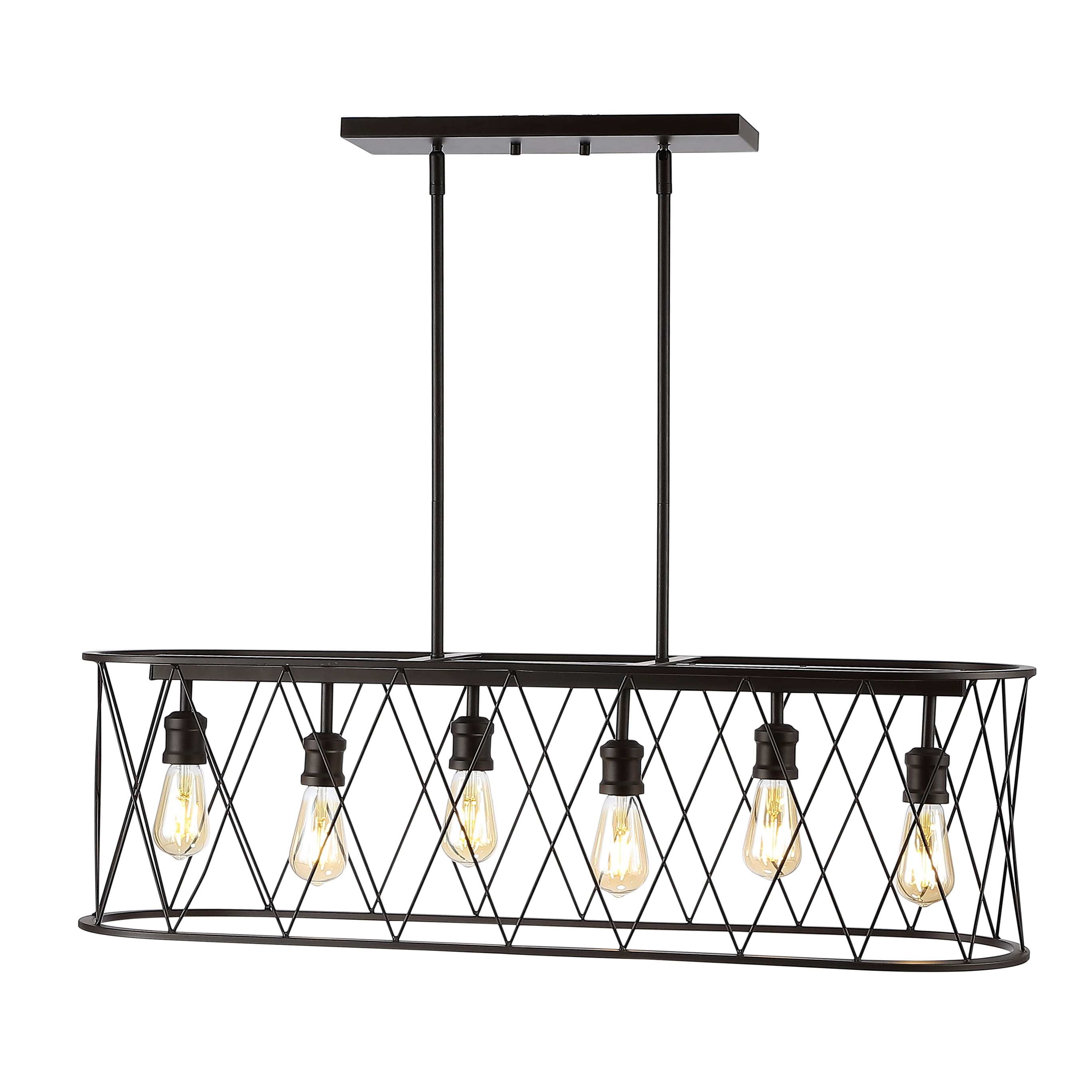 Marion 37.75" Oil-Rubbed Bronze Farmhouse LED Pendant