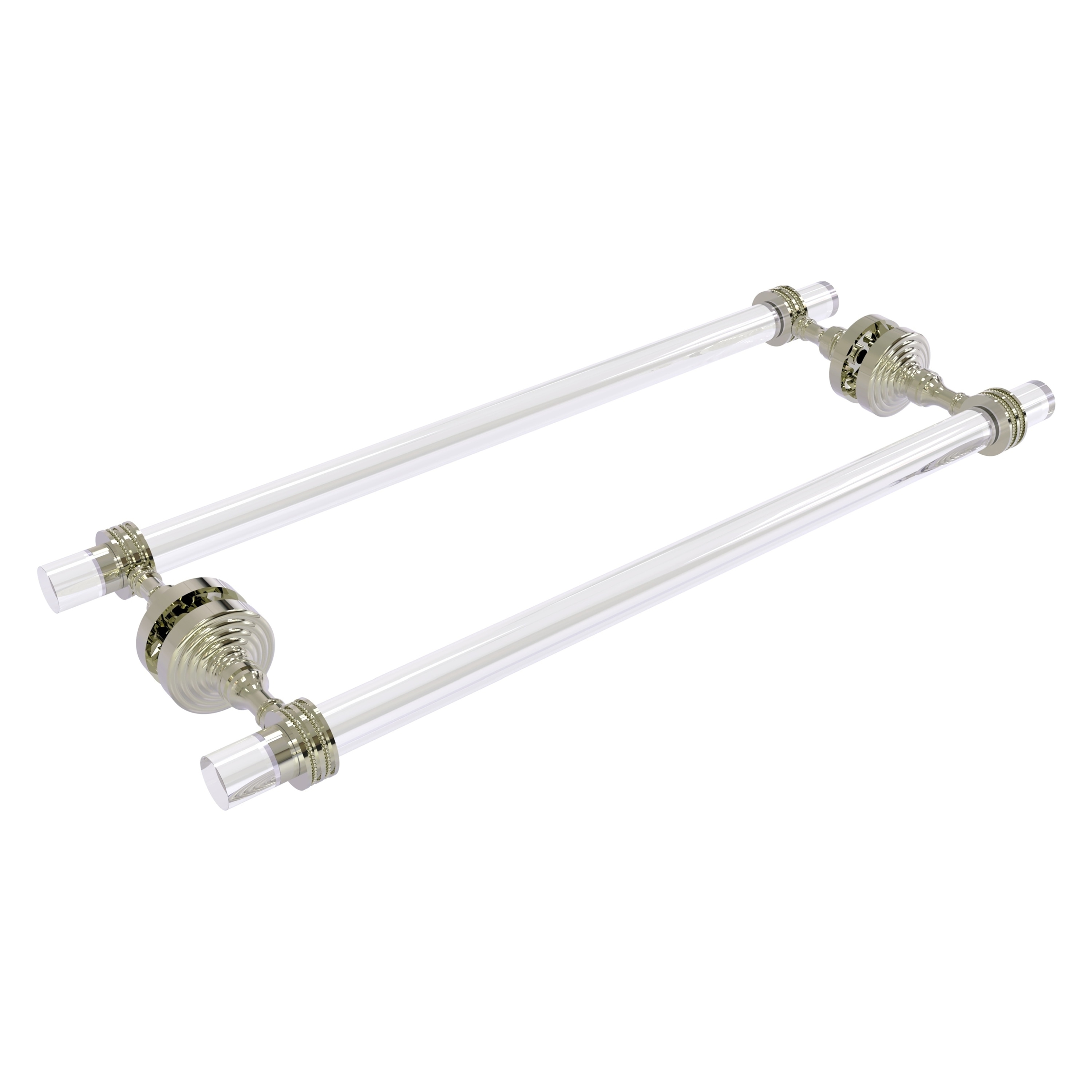 Allied Brass PG-41D-BB-18-PNI Pacific Grove 18-in double Polished Nickel Wall mount Double Towel Bar