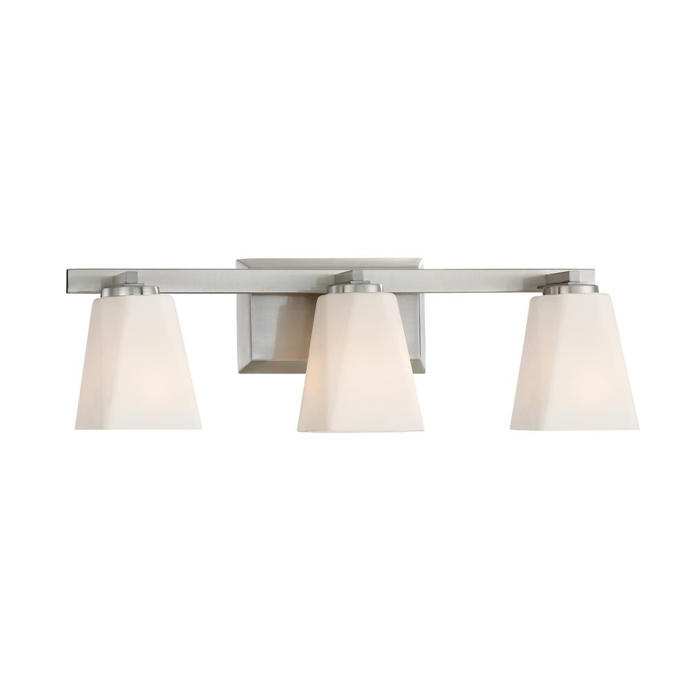 Designers Fountain 88303-SP Cornerstone 1-Light Satin Platinum Transitional Vanity Light